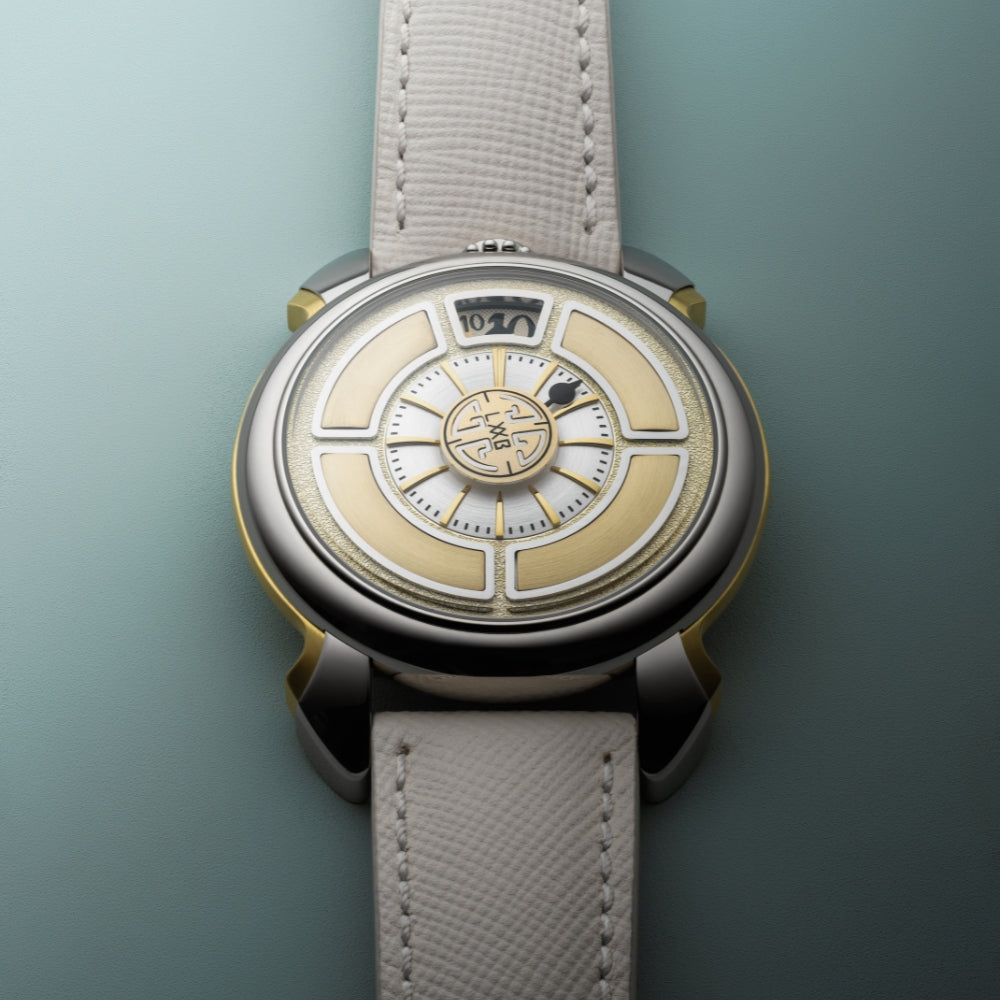 Watch in steel Labormatic Champagne, 42 mm Gaga laboratorio