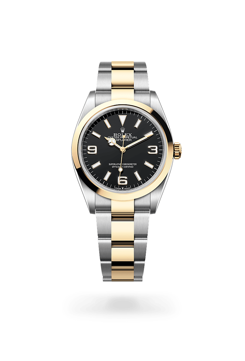 Rolex Explorer in Rolesor giallo (combinazione di acciaio Oystersteel e oro giallo), M124273-0001 - Pisa 1940
