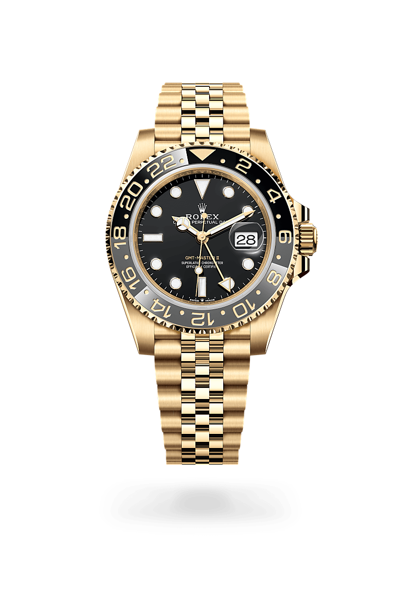 Rolex GMT-Master II in 18 ct yellow gold, M126718GRNR-0001 - Pisa 1940