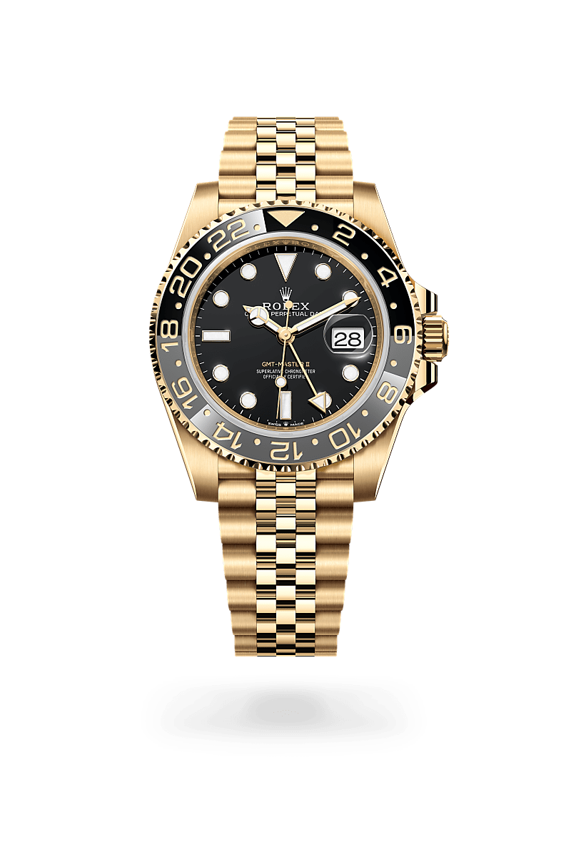 Rolex GMT-Master II in 18 ct yellow gold, M126718GRNR-0001 - Pisa 1940