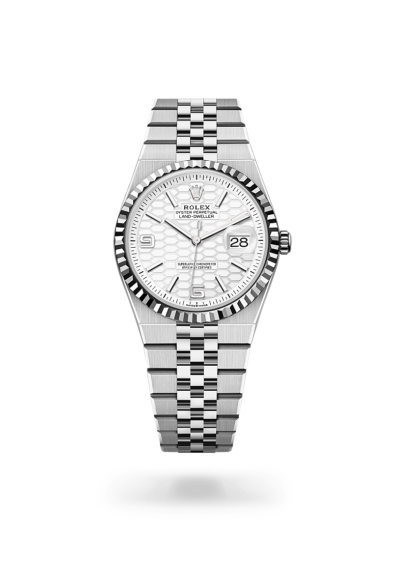 Rolex Land-Dweller in White Rolesor - combination of Oystersteel and white gold, M127234-0001 - Pisa 1940