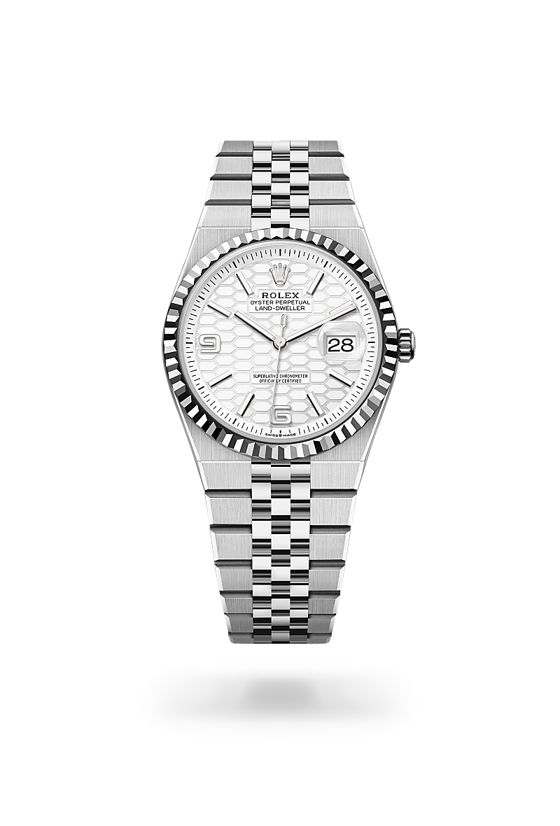 Rolex Land-Dweller in White Rolesor - combination of Oystersteel and white gold, M127234-0001 - Pisa 1940