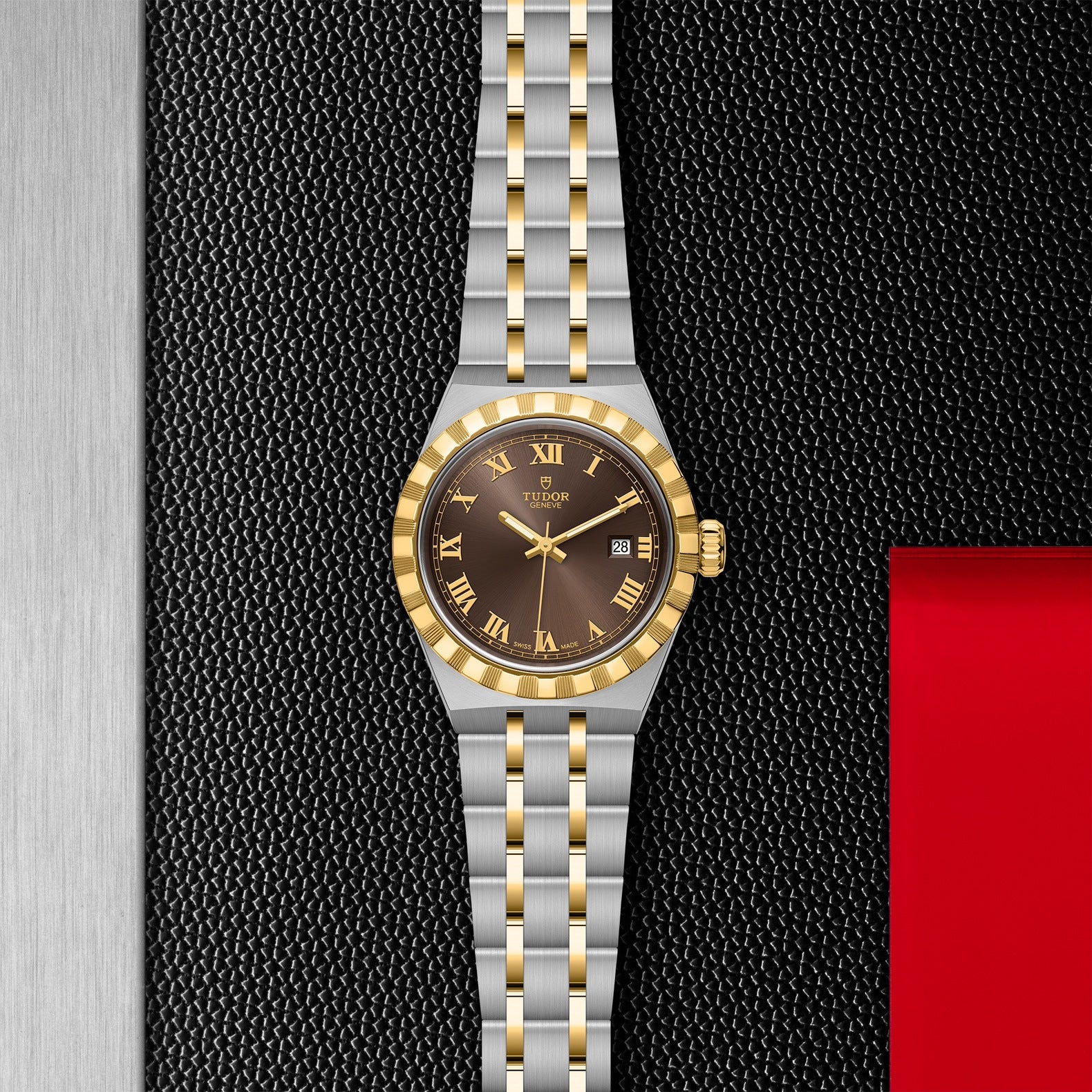 Orologio in acciaio e oro giallo Royal, 28 mm Tudor