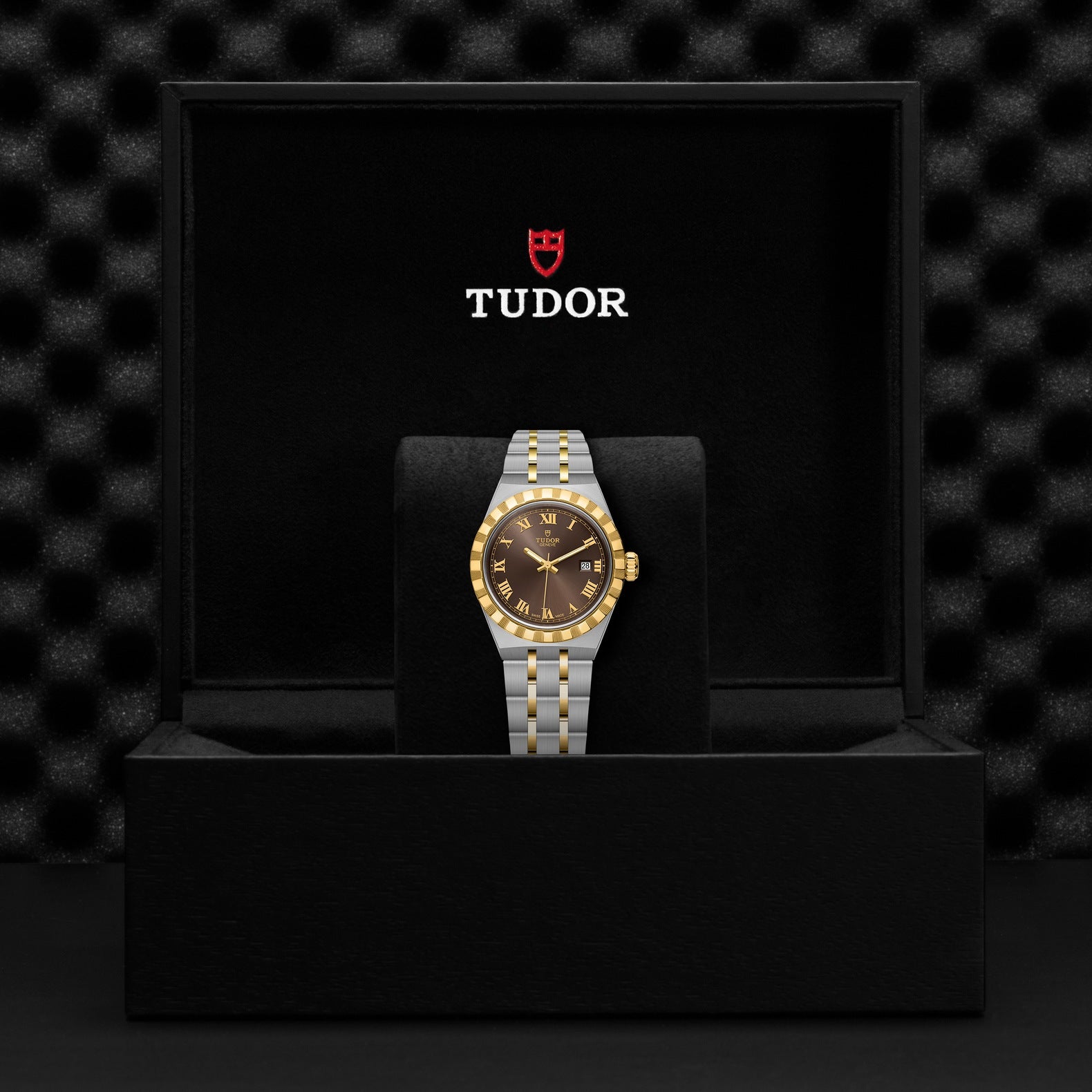 Orologio in acciaio e oro giallo Royal, 28 mm Tudor