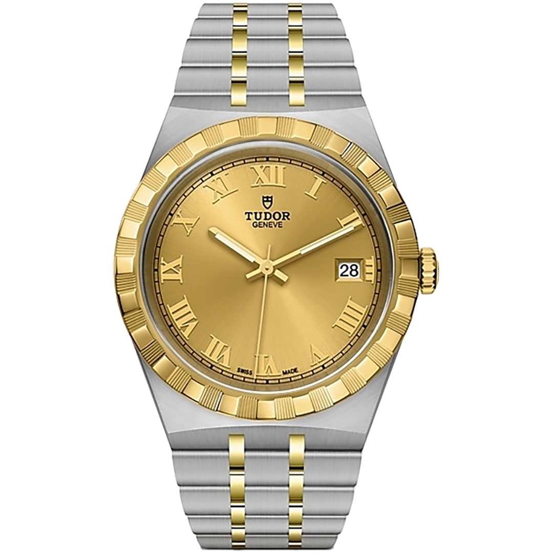 Orologio in acciaio e oro giallo Royal, 38 mm Tudor
