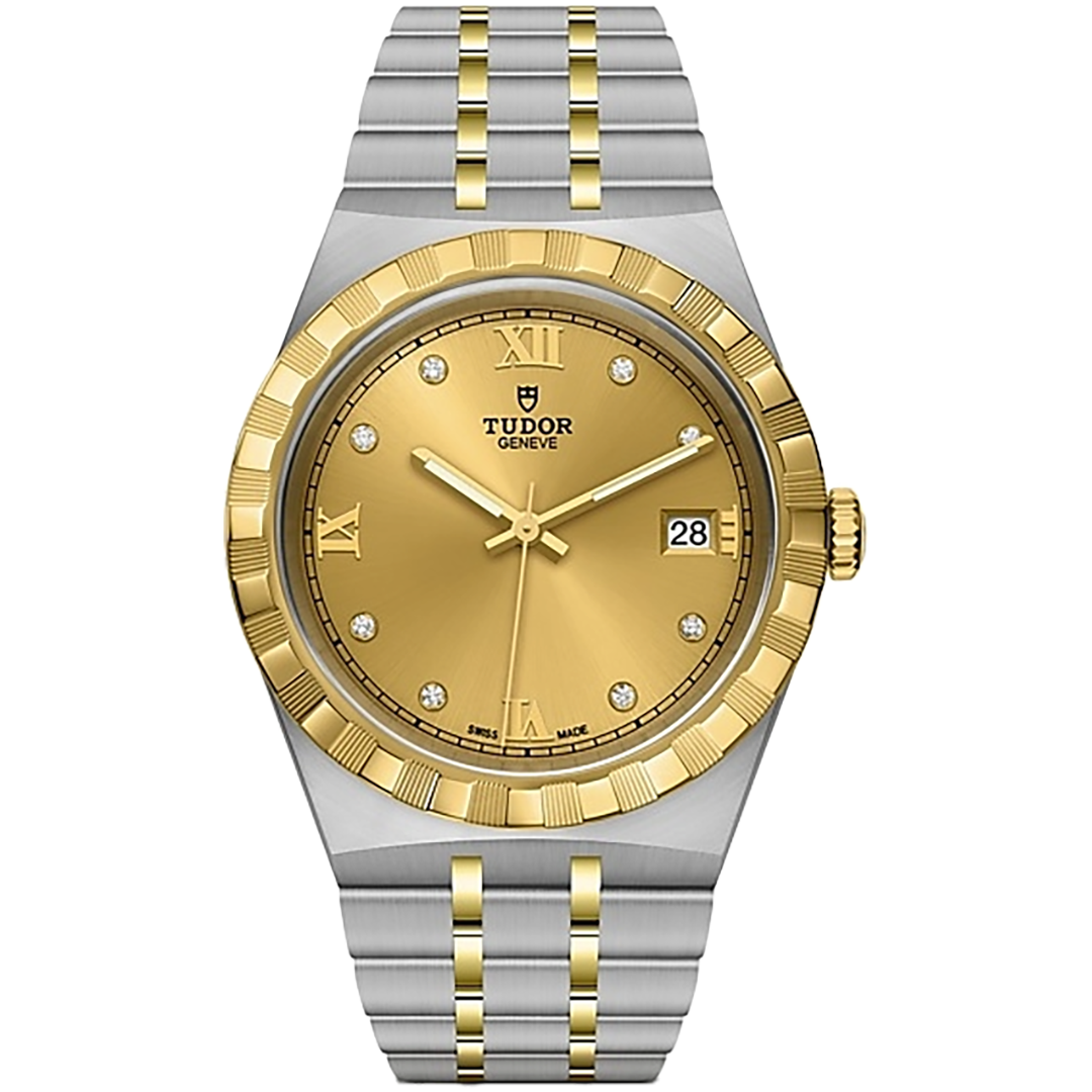 Orologio in acciaio e oro giallo Royal, 38 mm Tudor