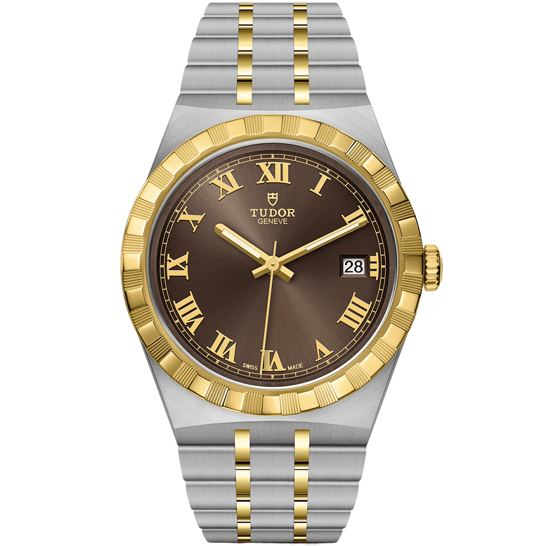Orologio in acciaio e oro giallo Royal, 38 mm Tudor
