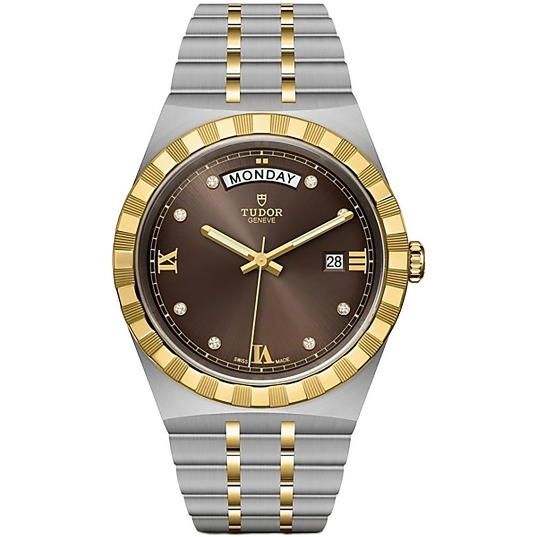 Orologio in acciaio e oro giallo Royal, 41 mm Tudor