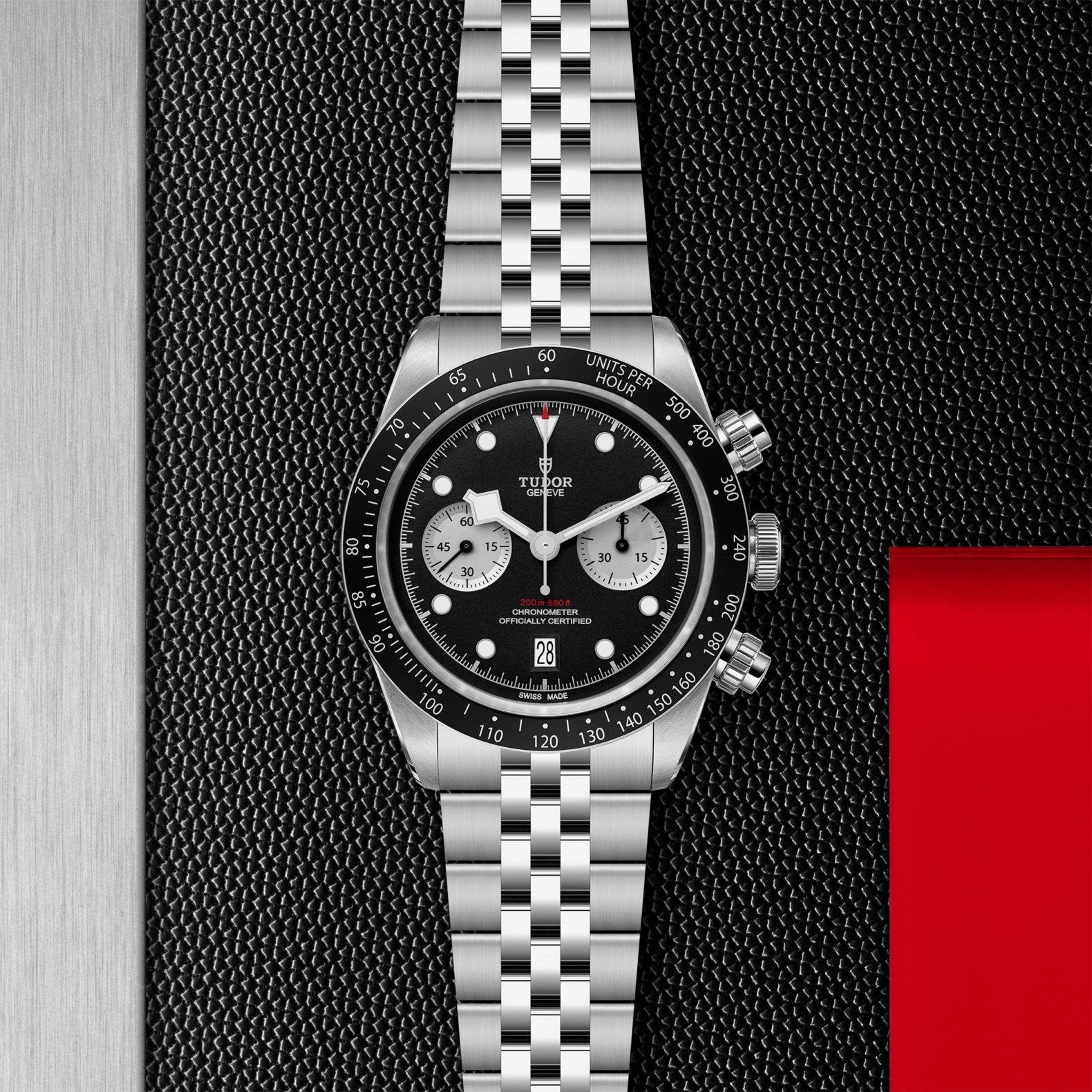 Watch in steel Black Bay Chrono, 41 mm Tudor