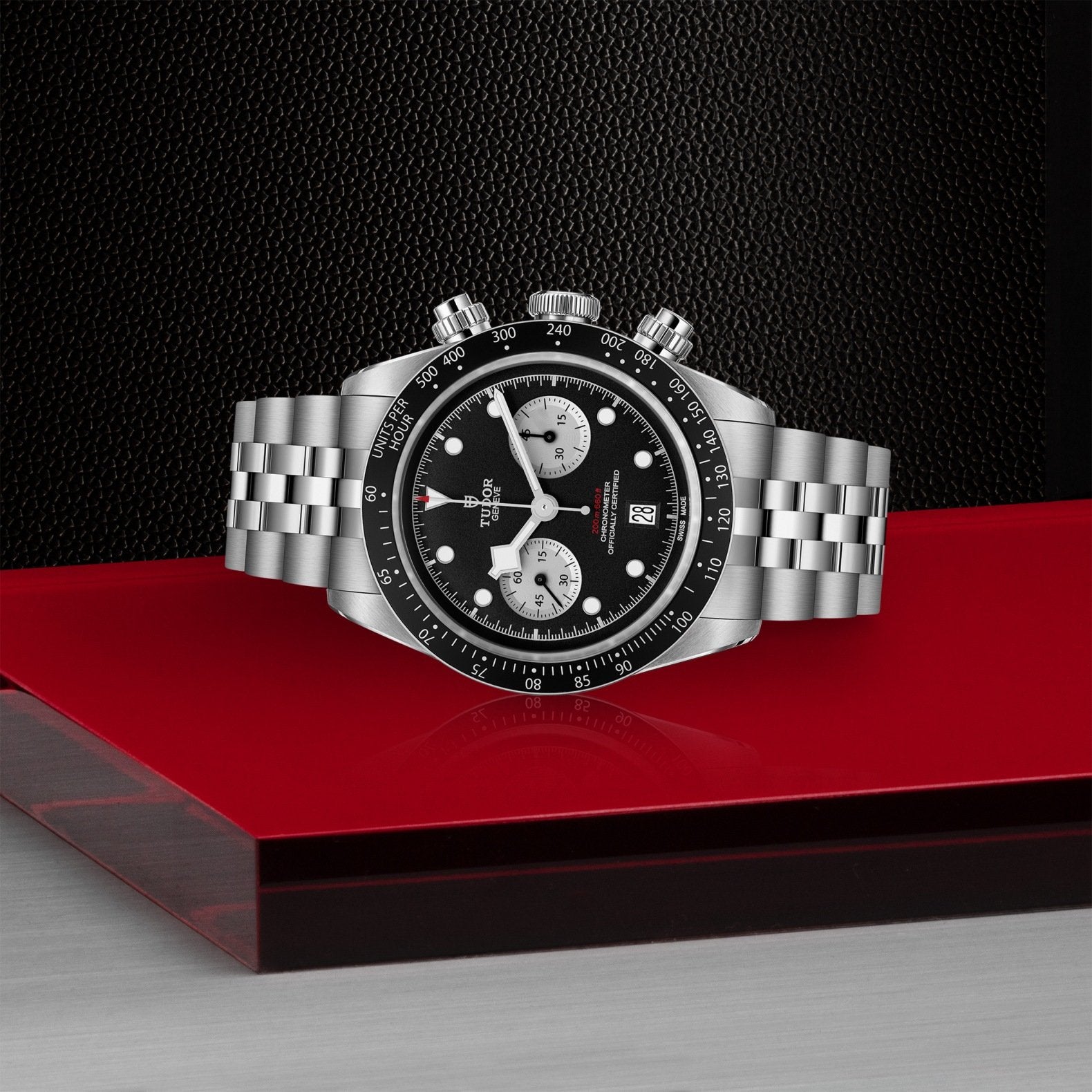 Watch in steel Black Bay Chrono, 41 mm Tudor