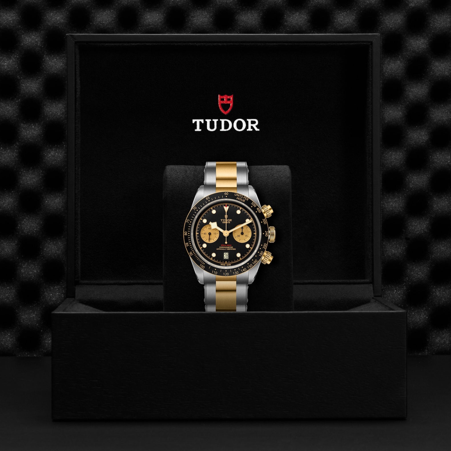Orologio in acciaio e oro giallo Black Bay Chrono S&G, 41 mm Tudor