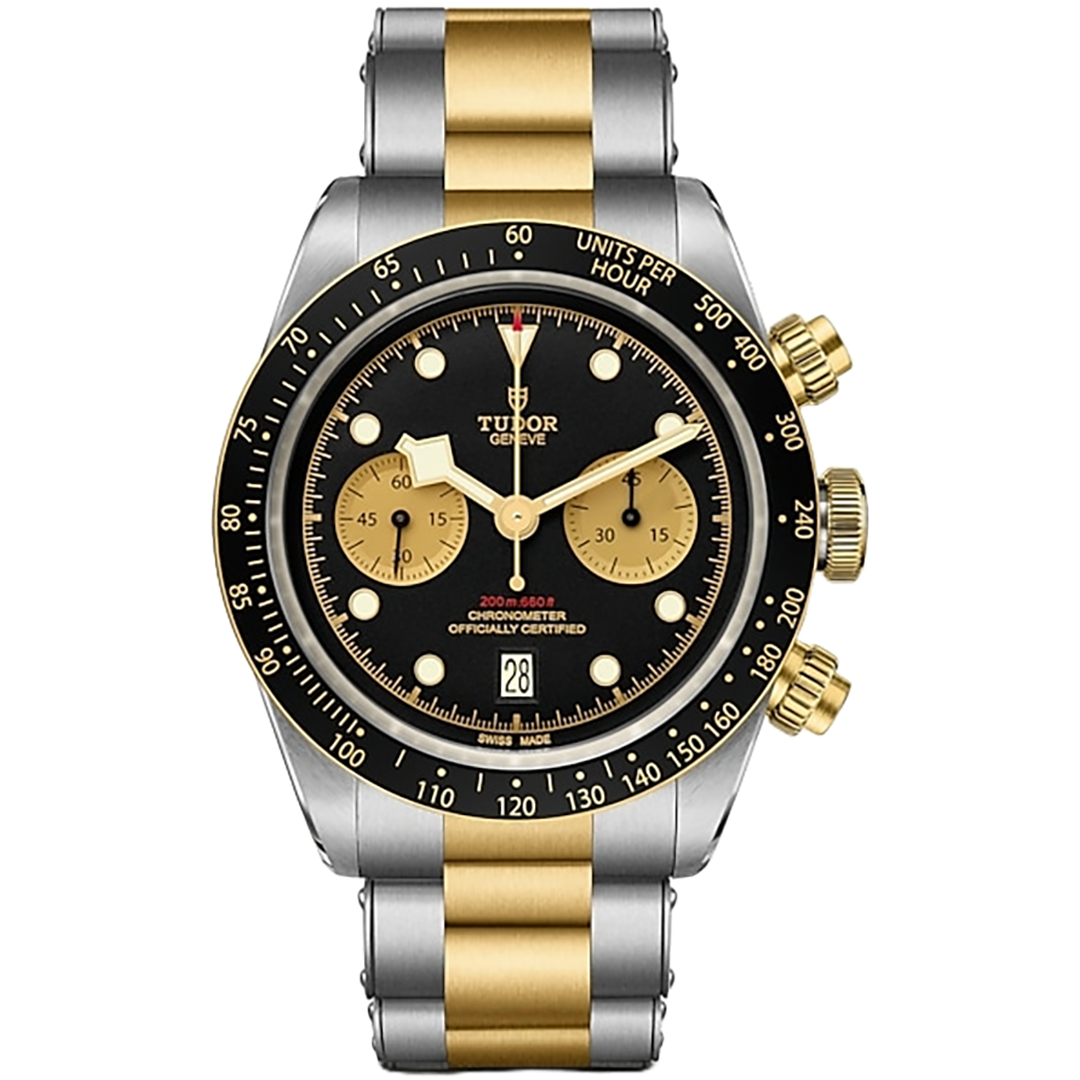 Watch in steel and yellow gold Black Bay Chrono S&G, 41 mm Tudor