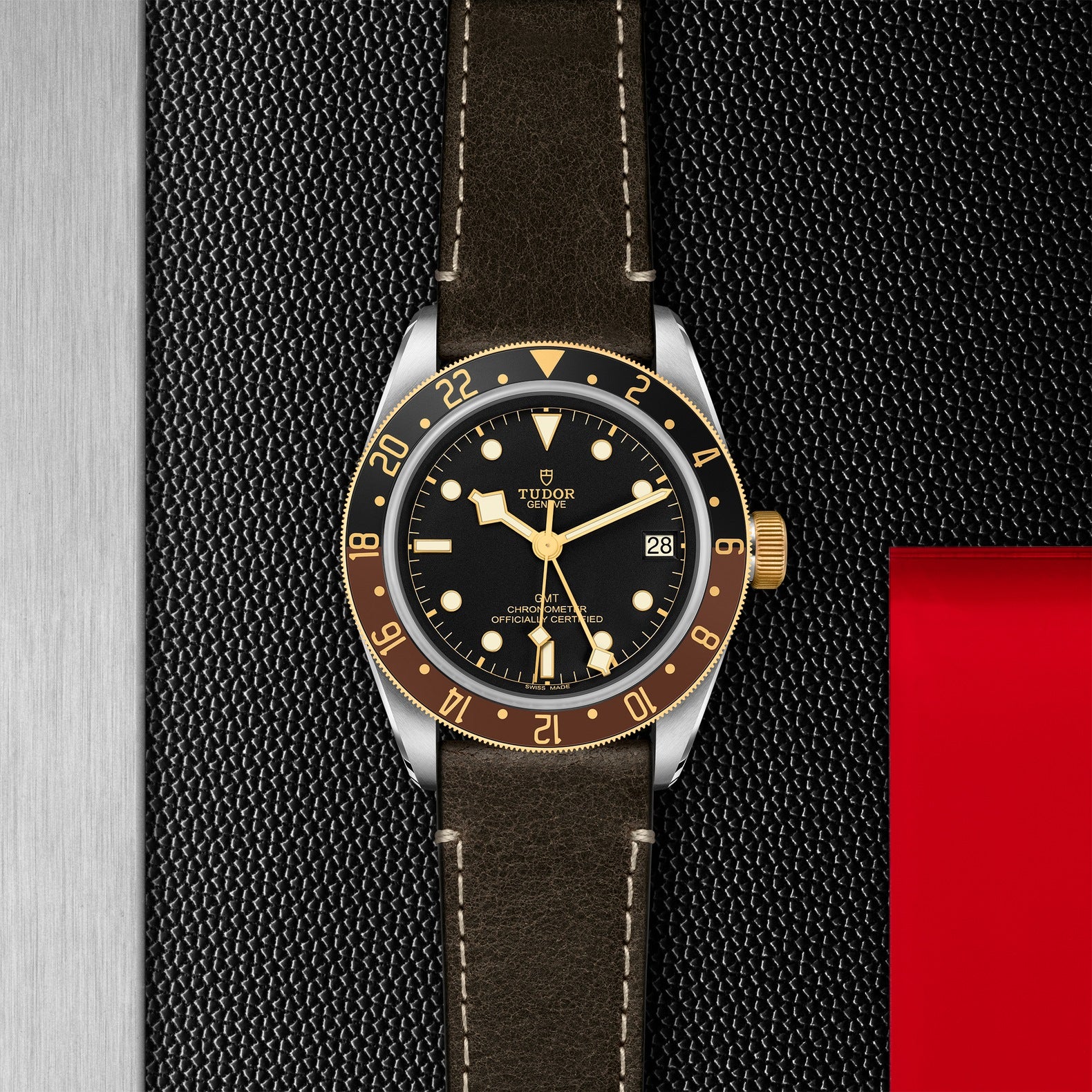 Orologio in acciaio e oro giallo Black Bay GMT S&G, 41 mm Tudor