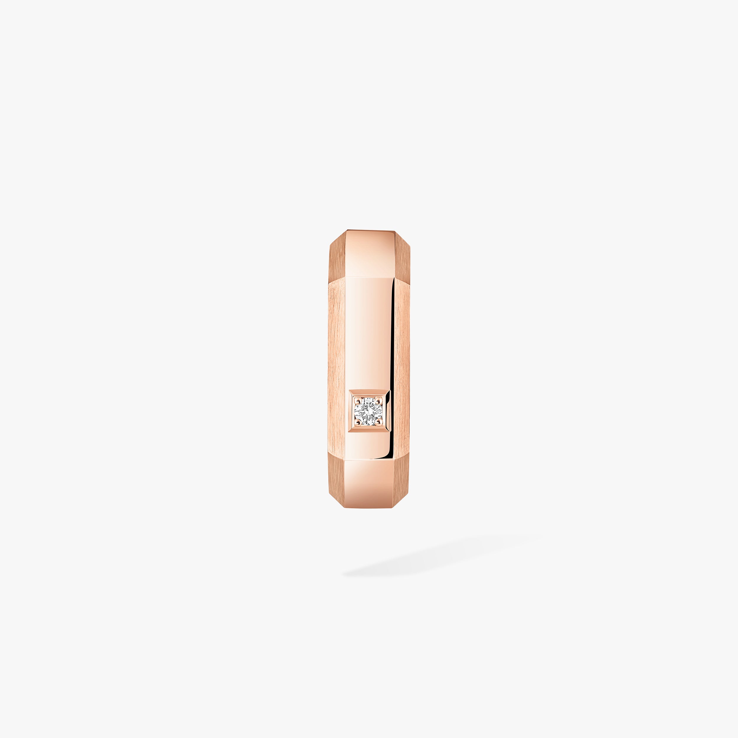 Gioiello in oro rosa Mono orecchino a cerchio Moderniste MM Messika