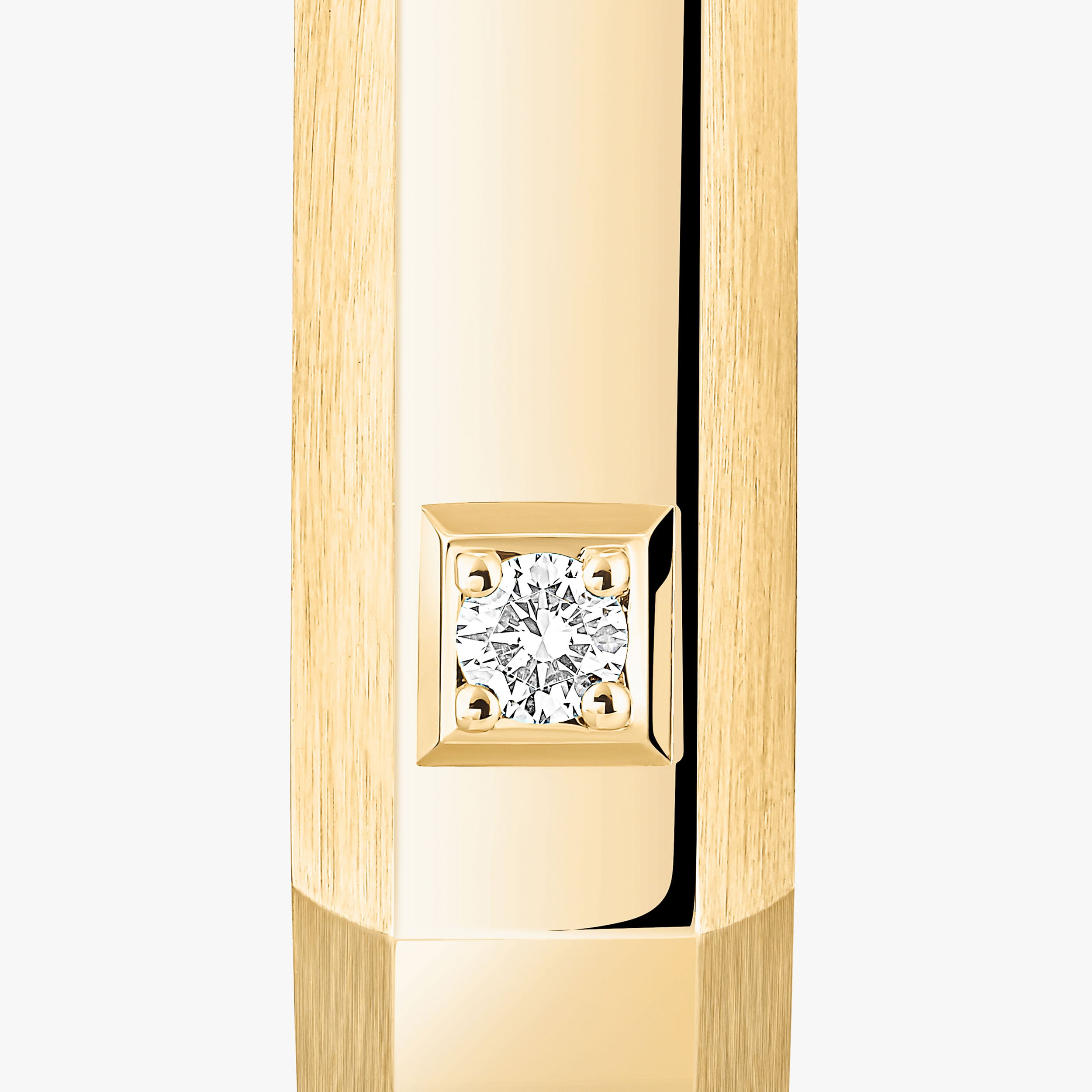Gioiello in oro giallo Mono orecchino a cerchio Moderniste MM Messika