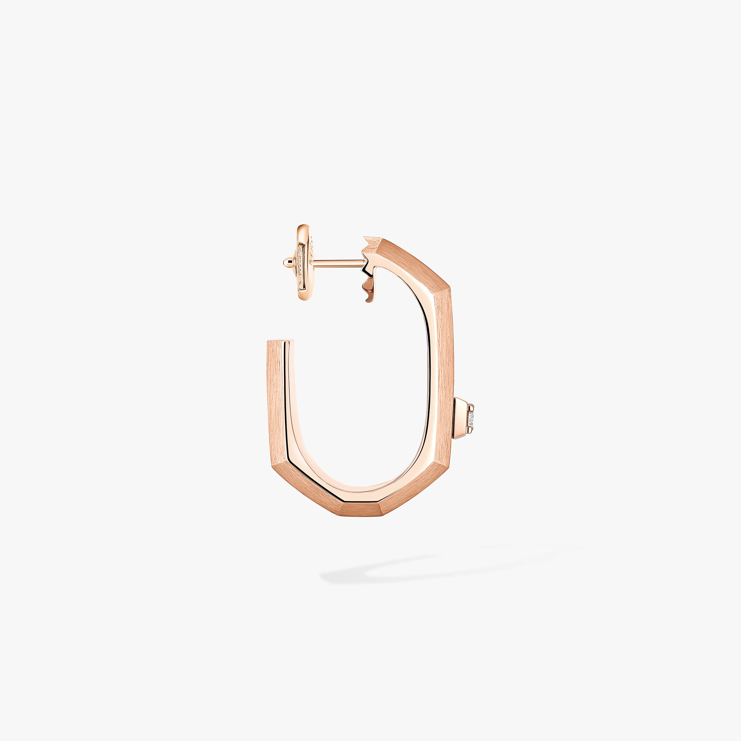 Gioiello in oro rosa Mono orecchino a cerchio Moderniste MM Messika
