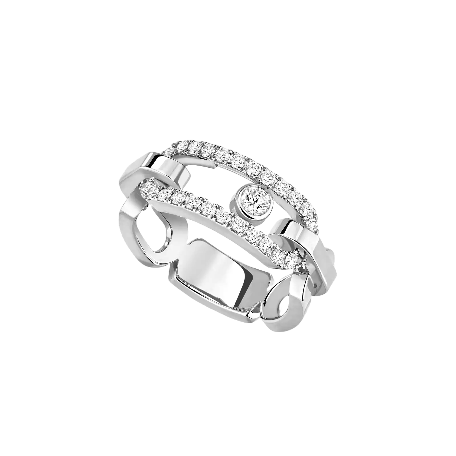 Ring in white gold Move Link Ring Messika