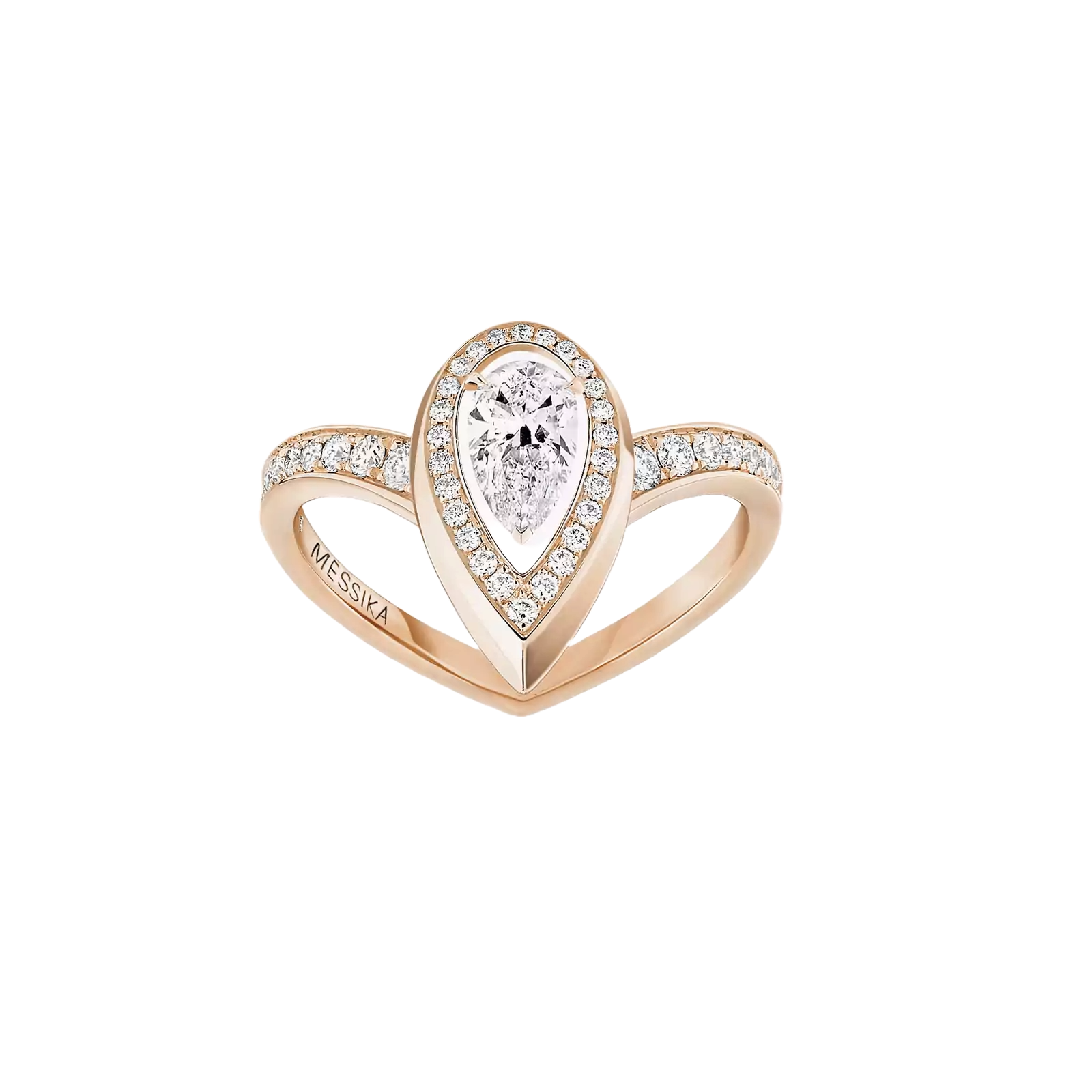 Ring in rose gold Fiery Ring Messika