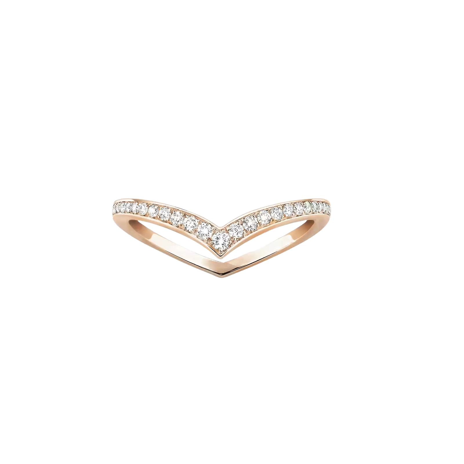 Ring in rose gold Fiery Pavé-Set Wedding Ring Messika