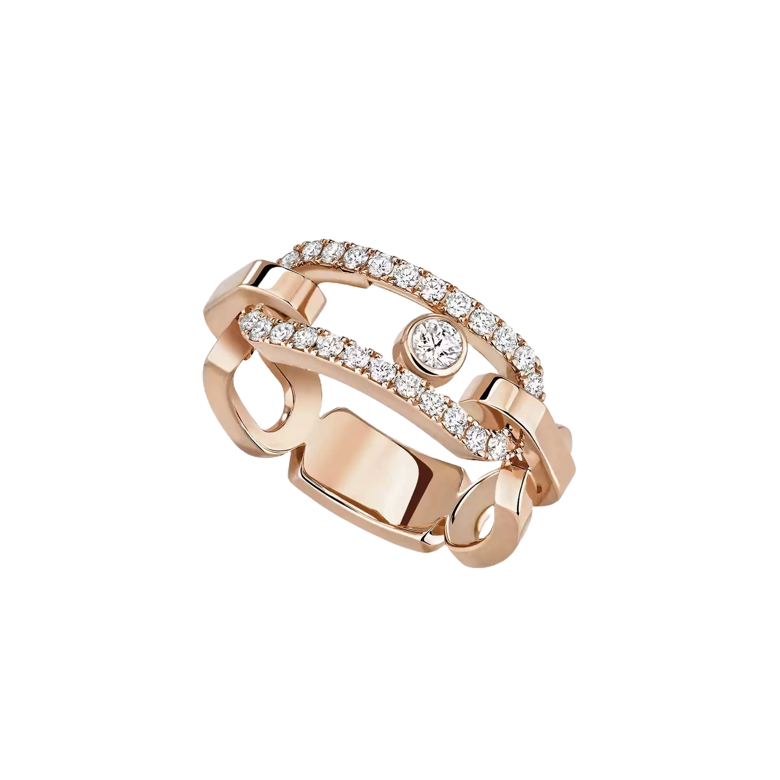 Ring in rose gold Move Link Ring Messika