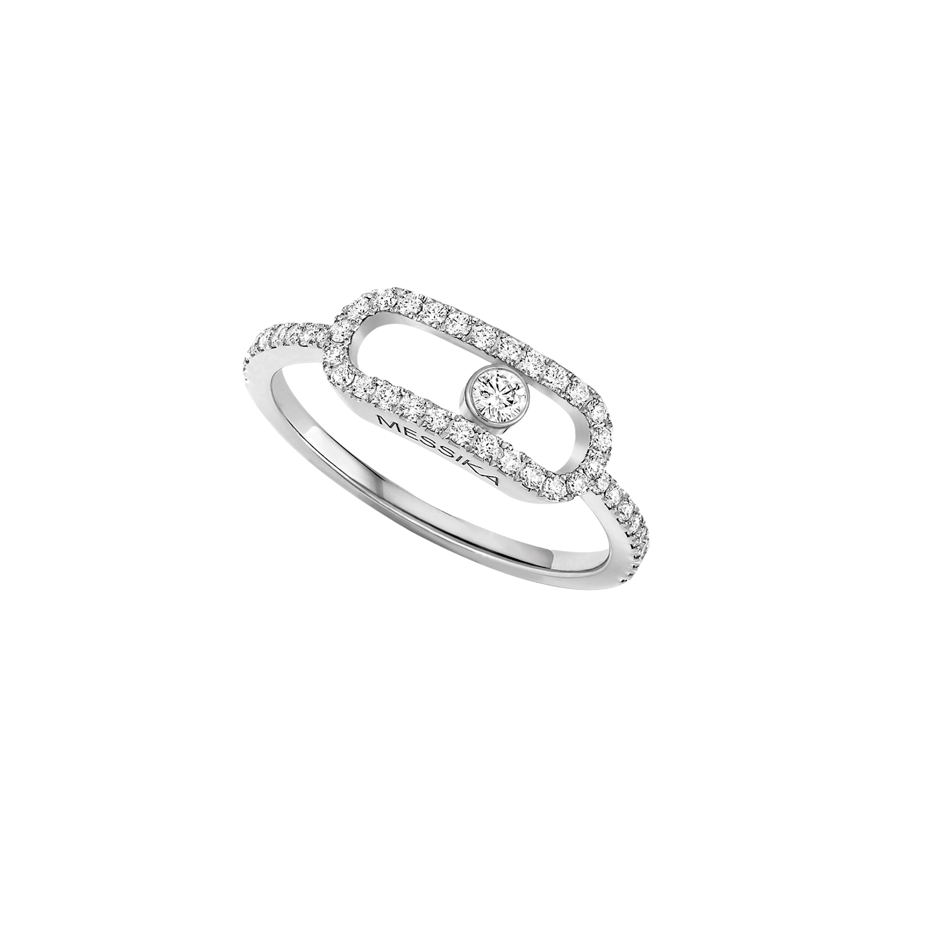 Ring in white gold Move Uno Pavé LM Ring Messika