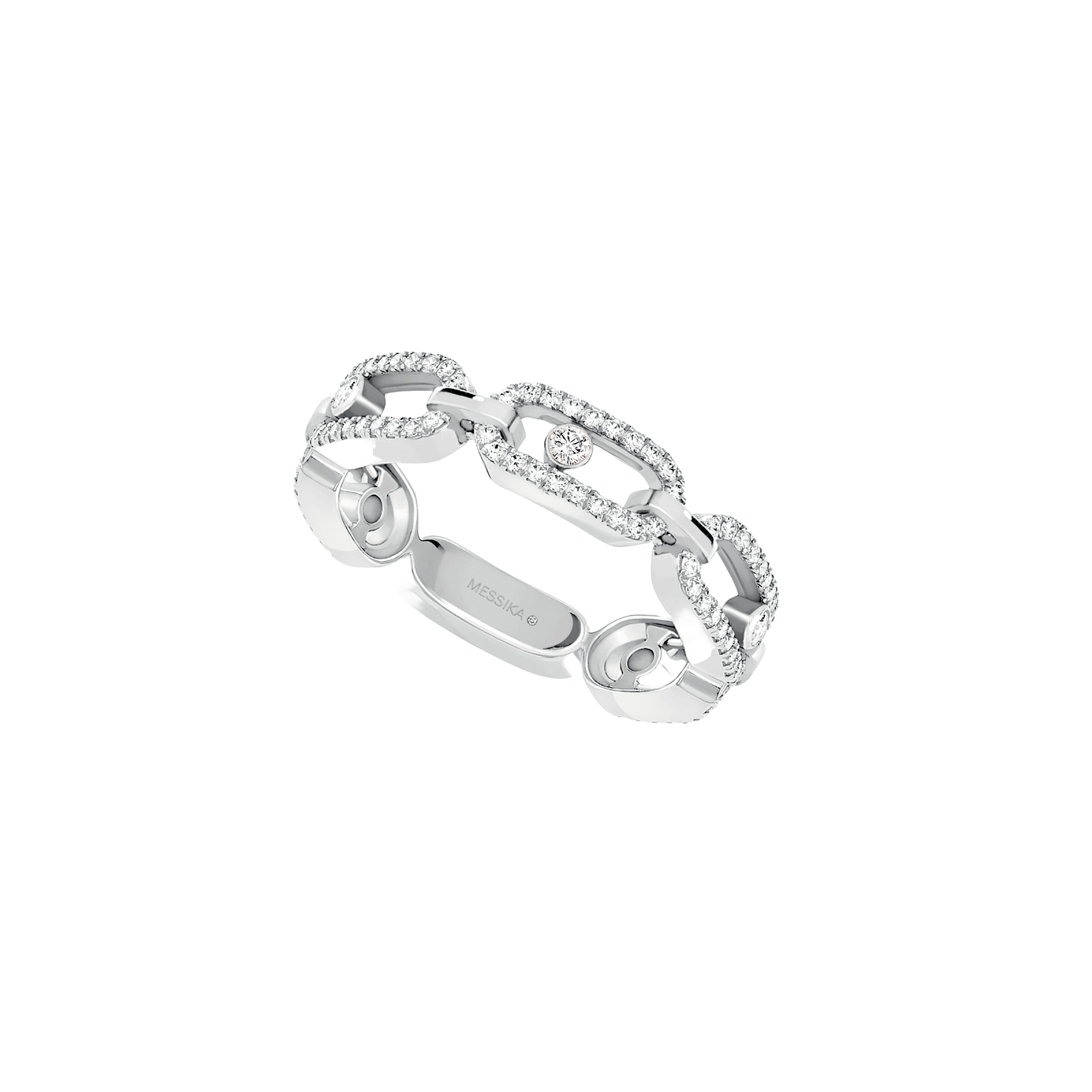 Ring in white gold Move Link Multi Pavé Ring Messika