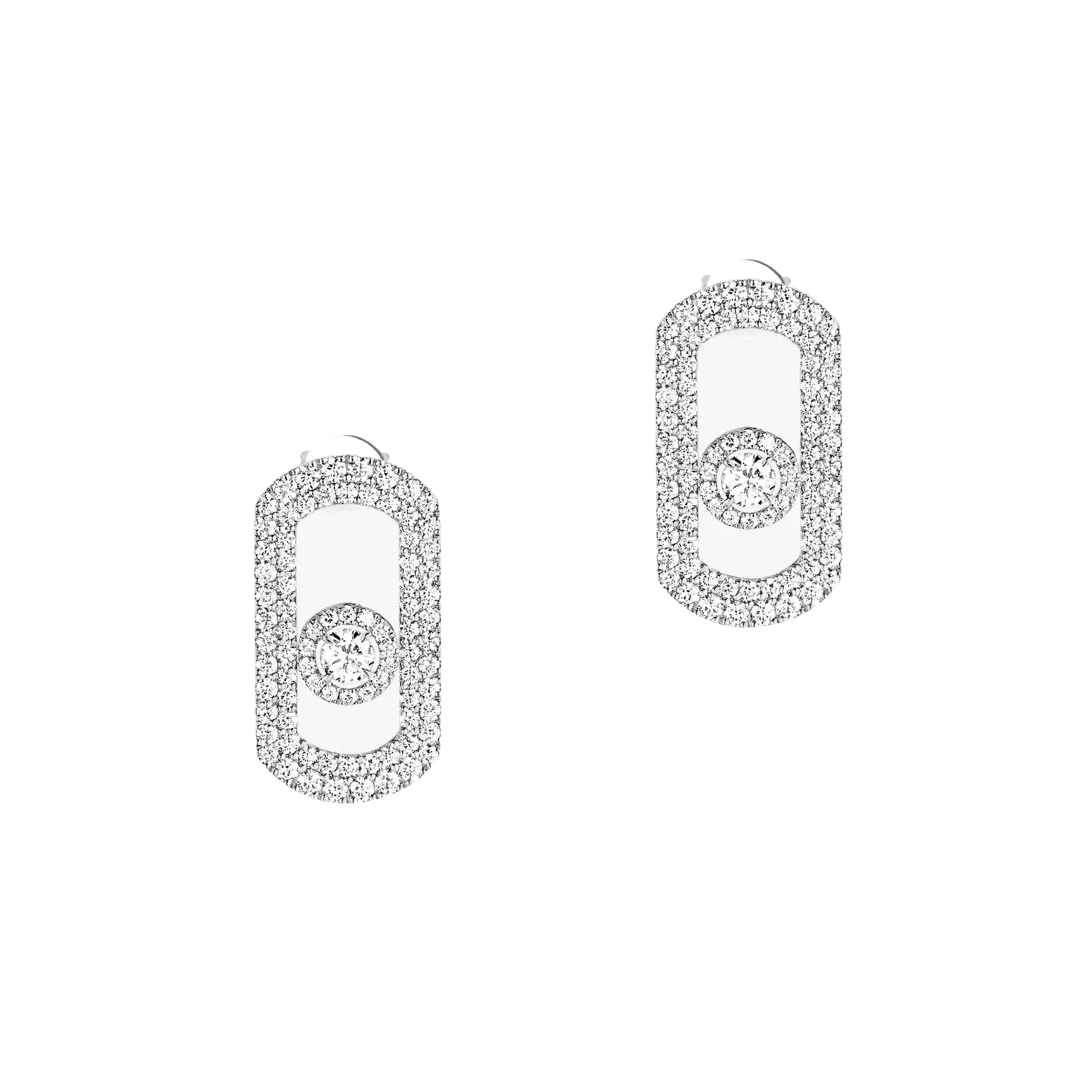 Gioiello in oro bianco Orecchini So Move Pavé Messika