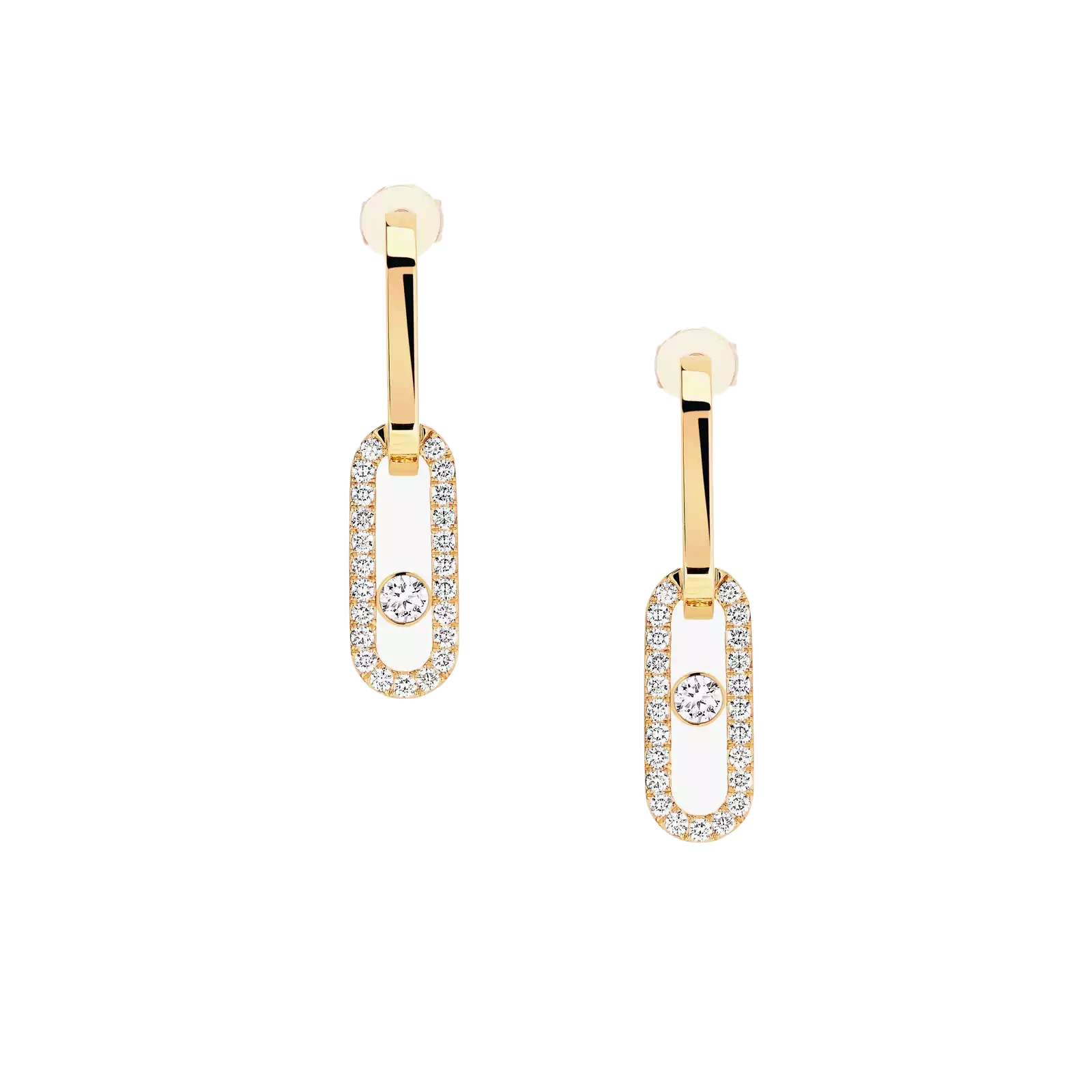 Earrings in yellow gold Move Link Earrings Messika