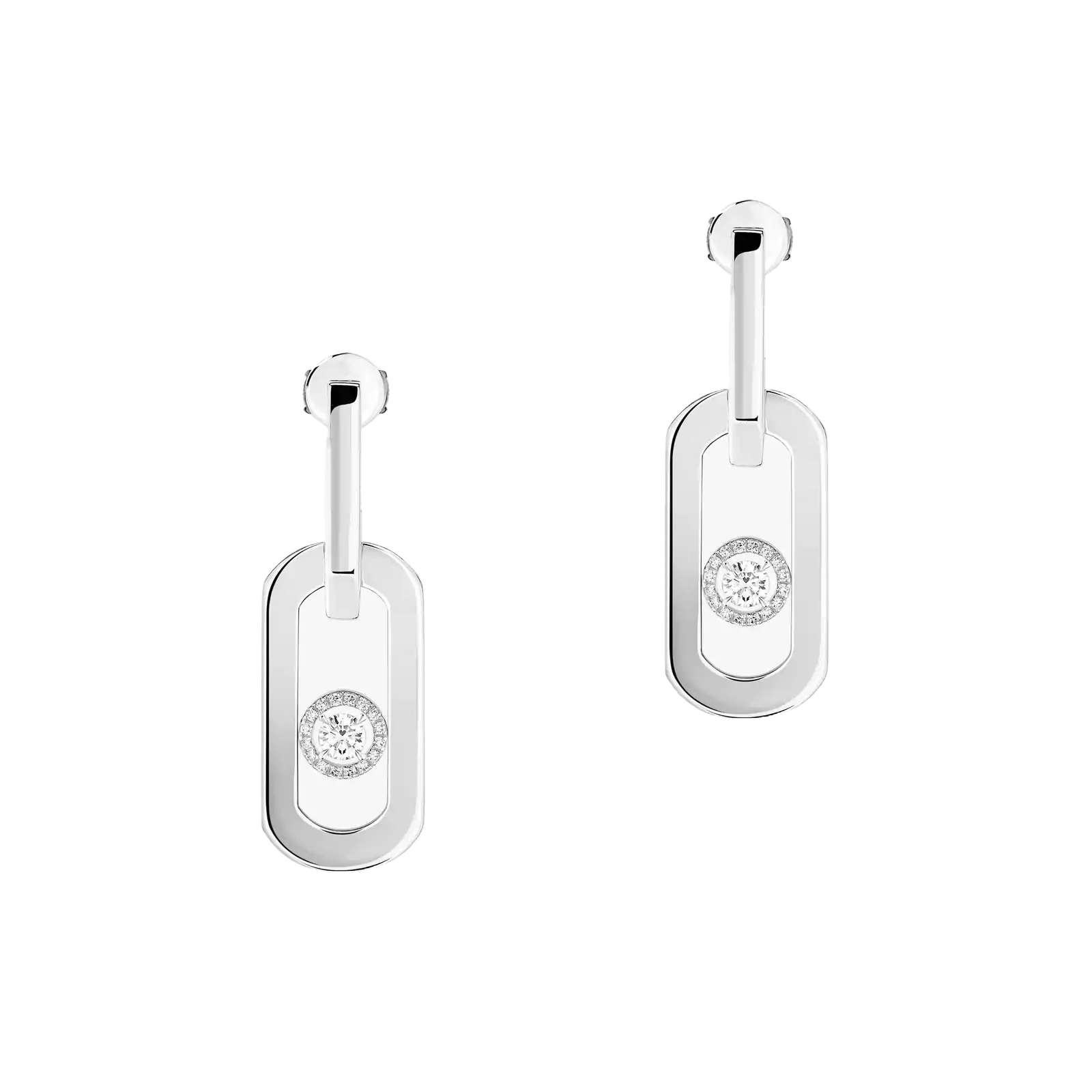 Earrings in white gold So Move XL pendant earrings Messika