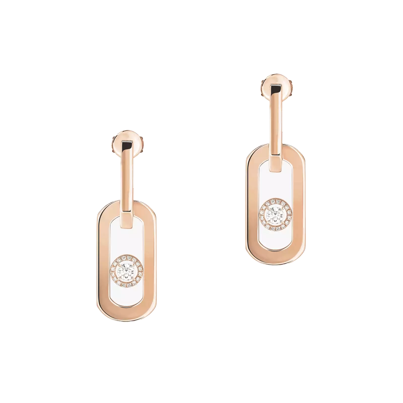 Earrings in rose gold So Move XL pendant earrings  Messika