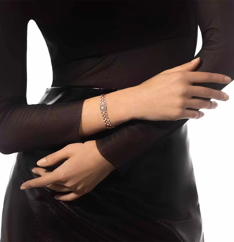 Bracelet in rose gold D-Vibes Multi-Row Bracelet Messika