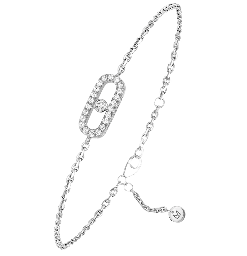 Gioiello in oro bianco Bracciale Messika CARE(S) Pavé Messika