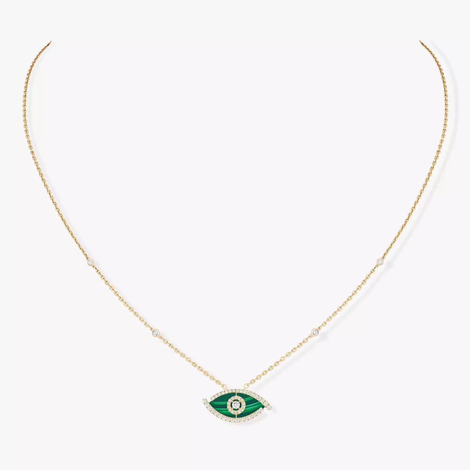 Gioiello in yellow gold Lucky Eye Malachite Necklace Messika