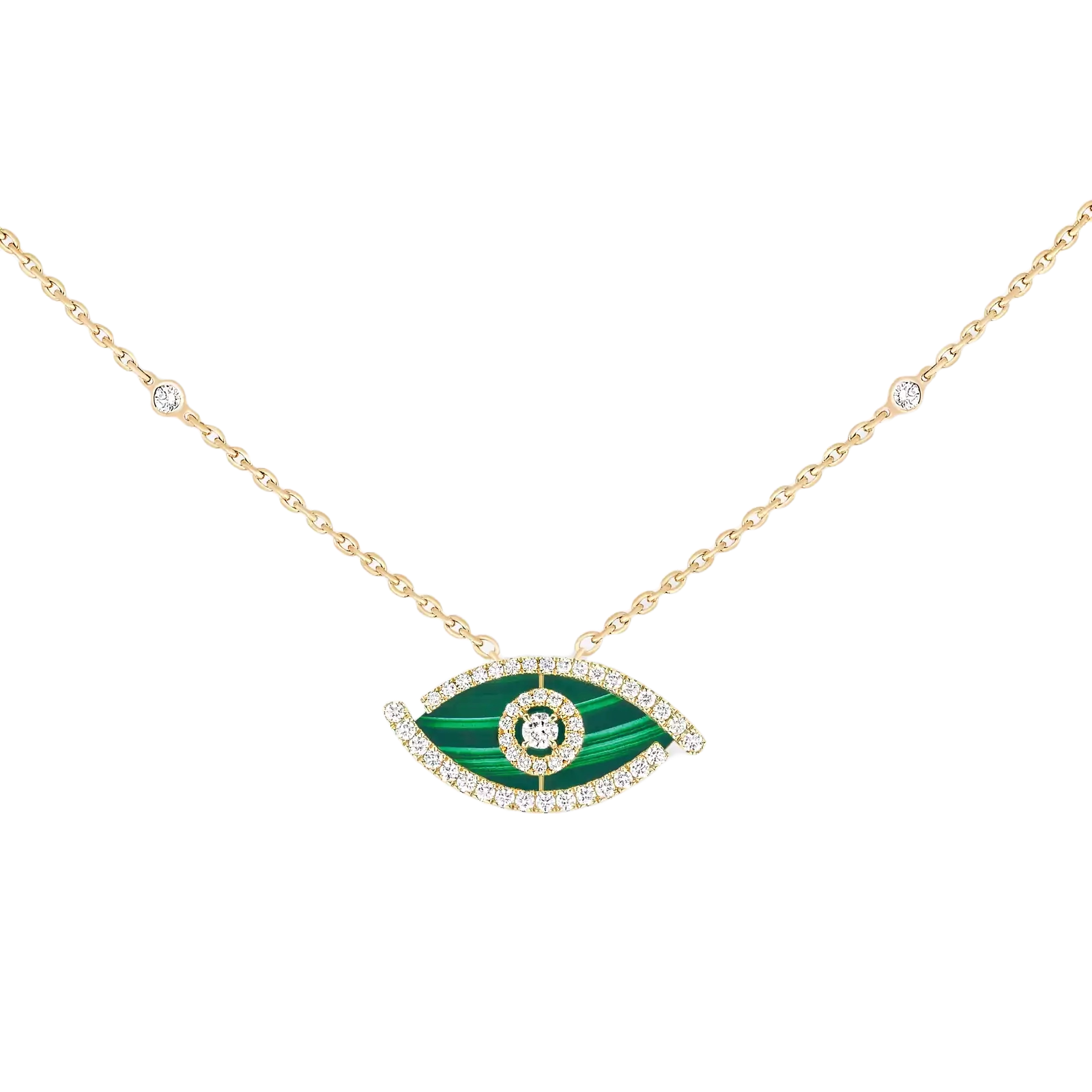 Gioiello in yellow gold Lucky Eye Malachite Necklace Messika