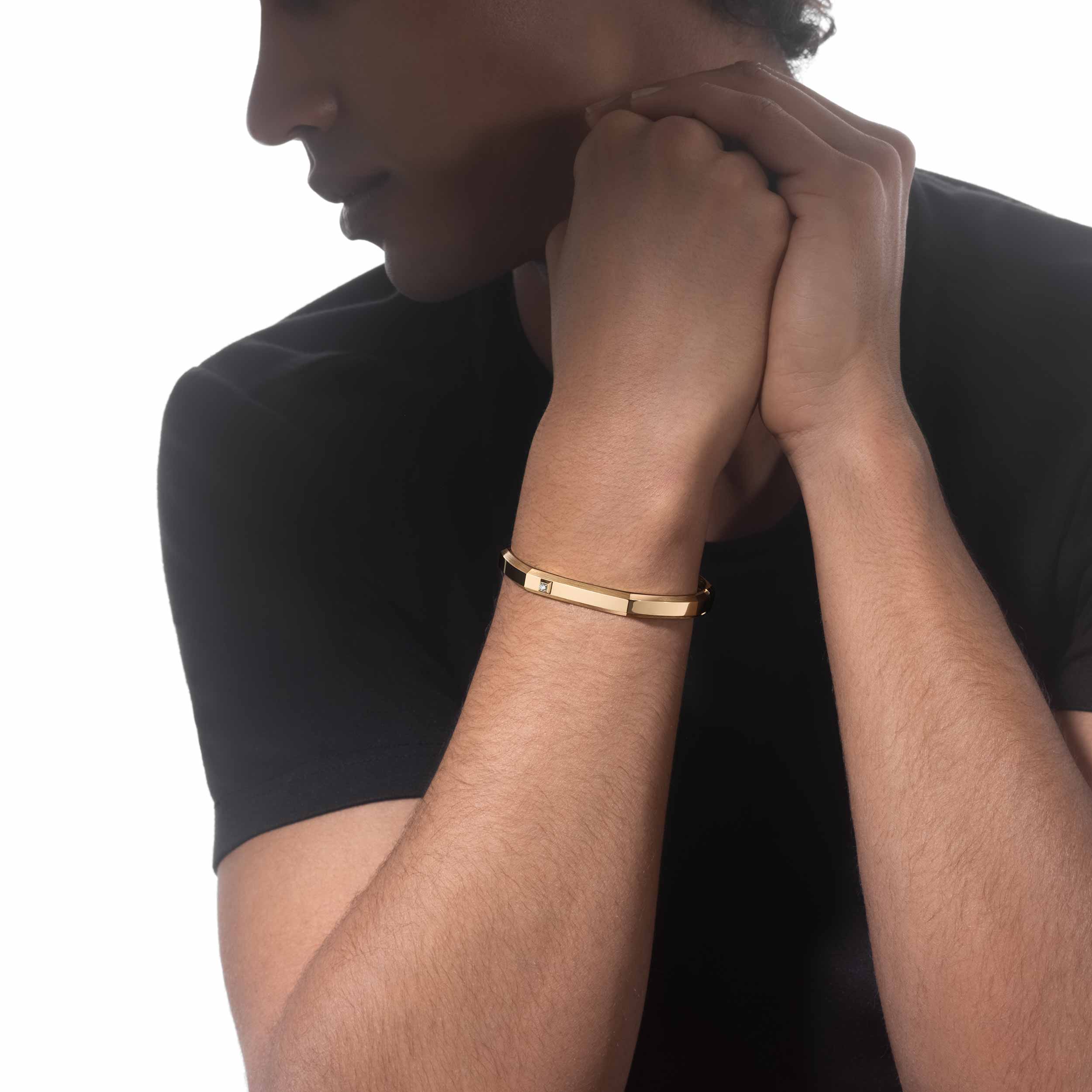 Bracelet in yellow gold Moderniste bracelet medium Messika