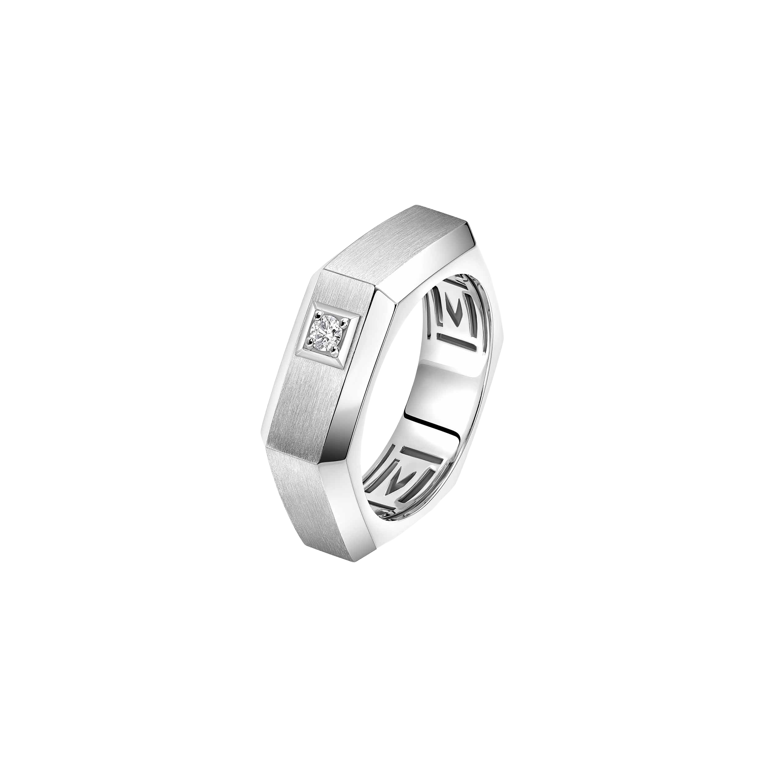 Ring in white gold Moderniste brushed ring medium Messika