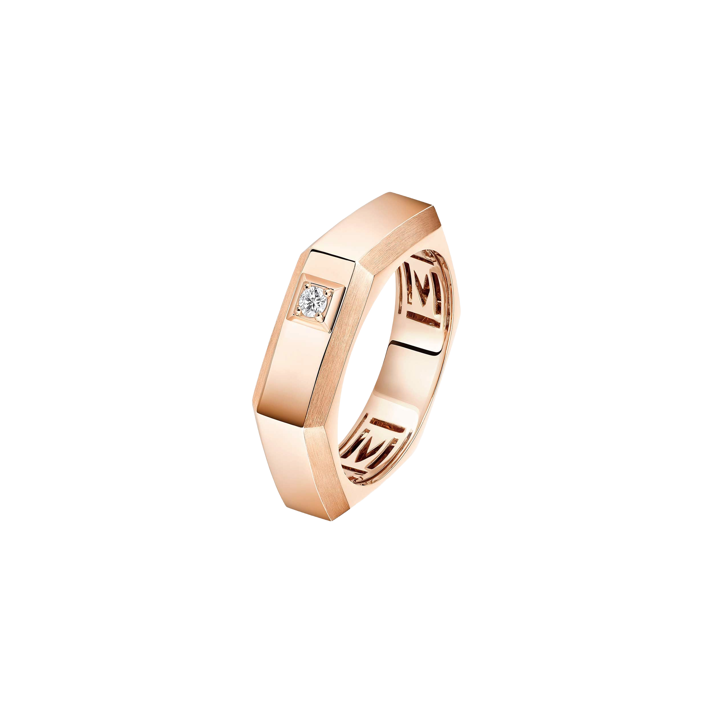 Ring in rose gold Moderniste ring medium Messika