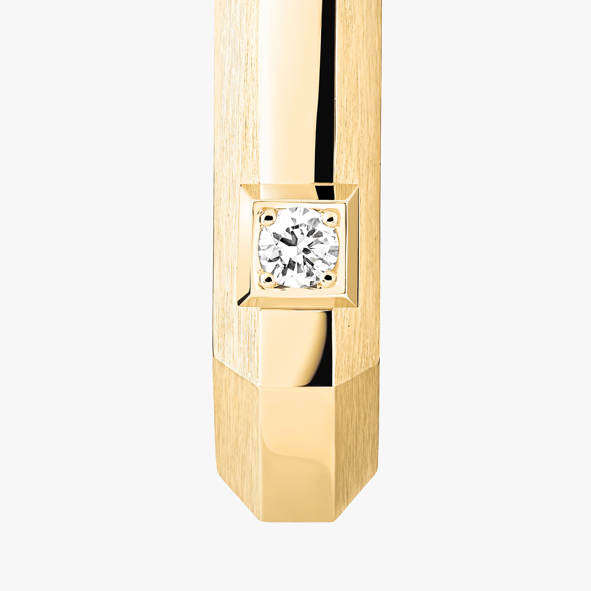 Gioiello in oro giallo Mono orecchino a cerchio Moderniste PM Messika