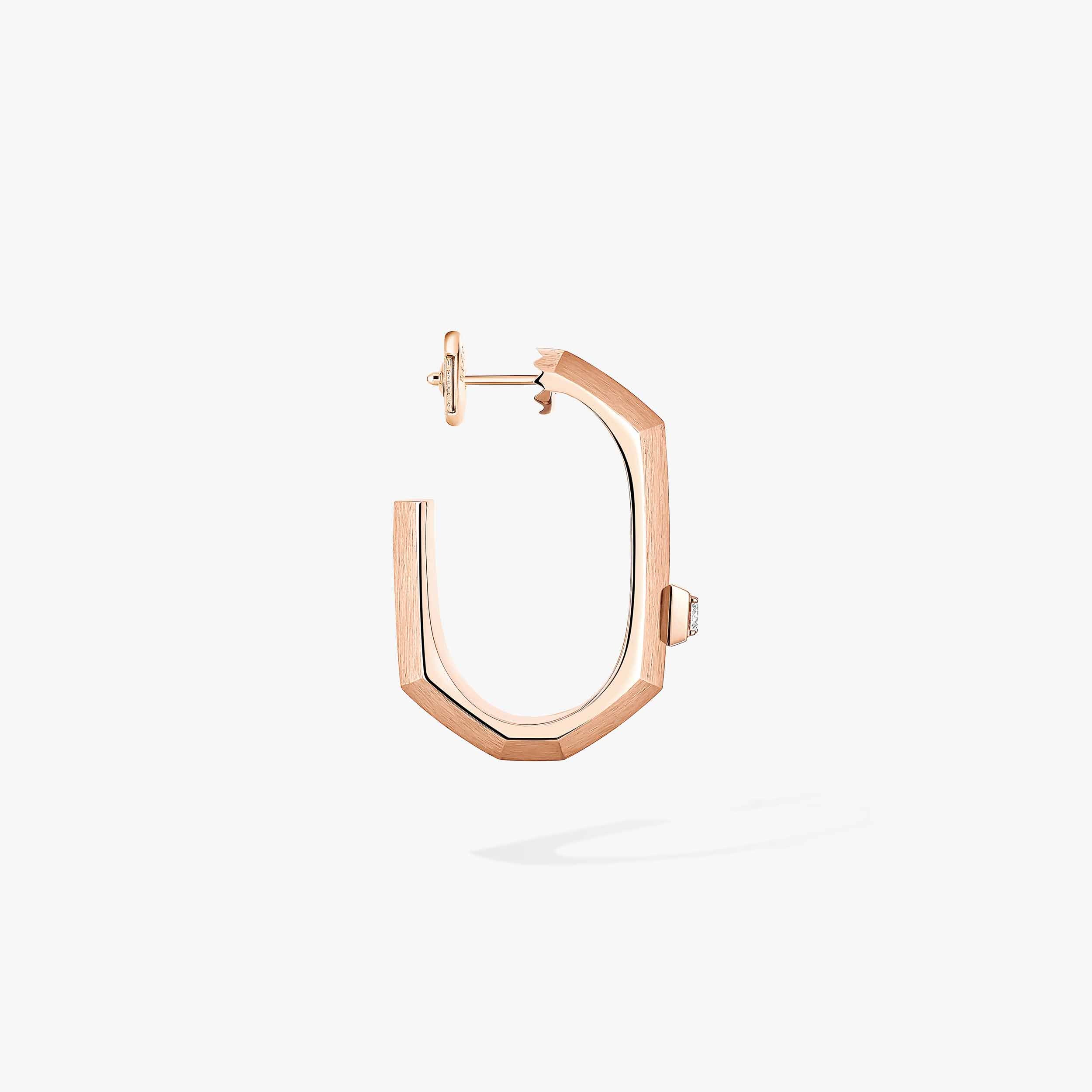 Gioiello in oro rosa Mono orecchino a cerchio Moderniste PM Messika