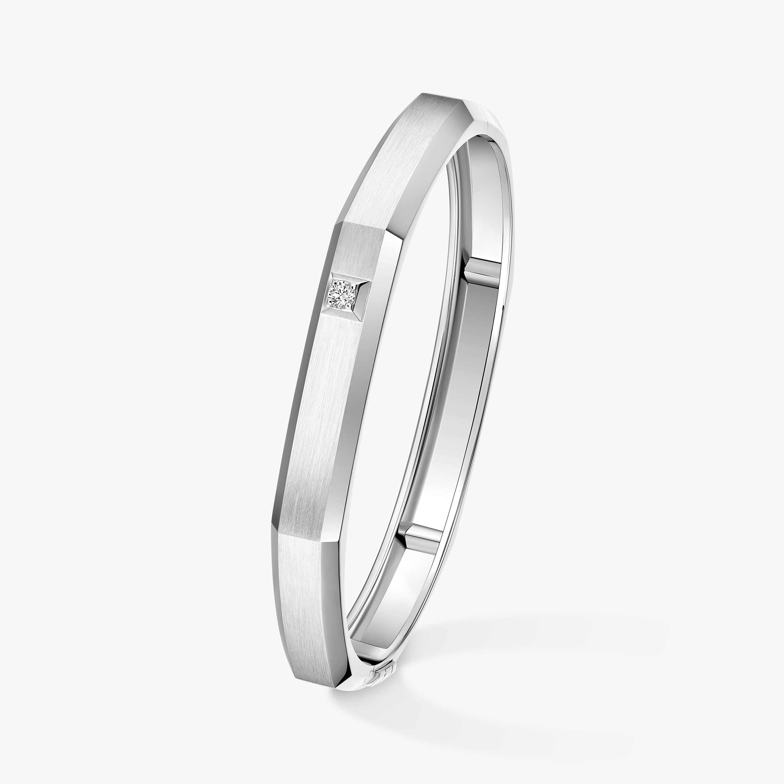 Gioiello in oro bianco Bracciale Moderniste spazzolato MM Messika