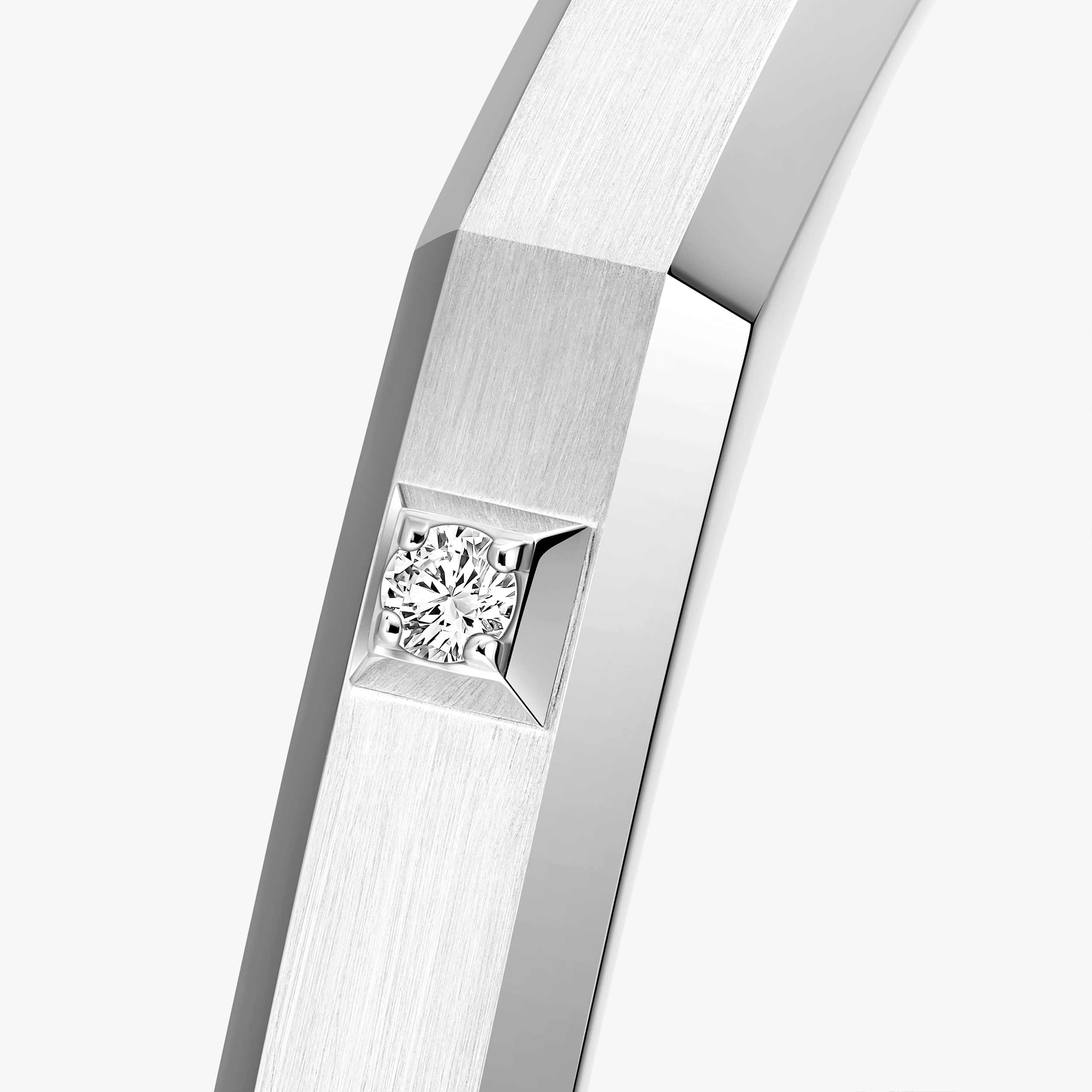 Gioiello in oro bianco Bracciale Moderniste spazzolato MM Messika
