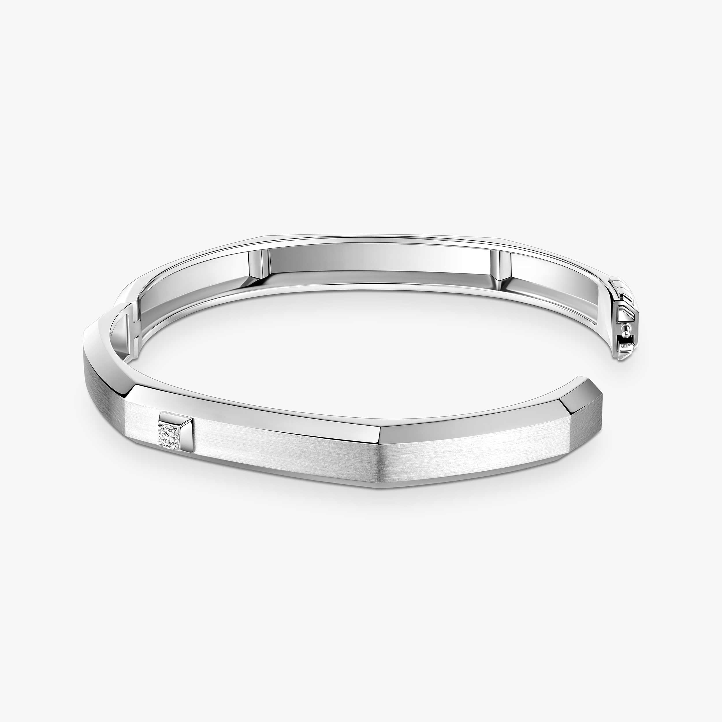 Gioiello in oro bianco Bracciale Moderniste spazzolato MM Messika