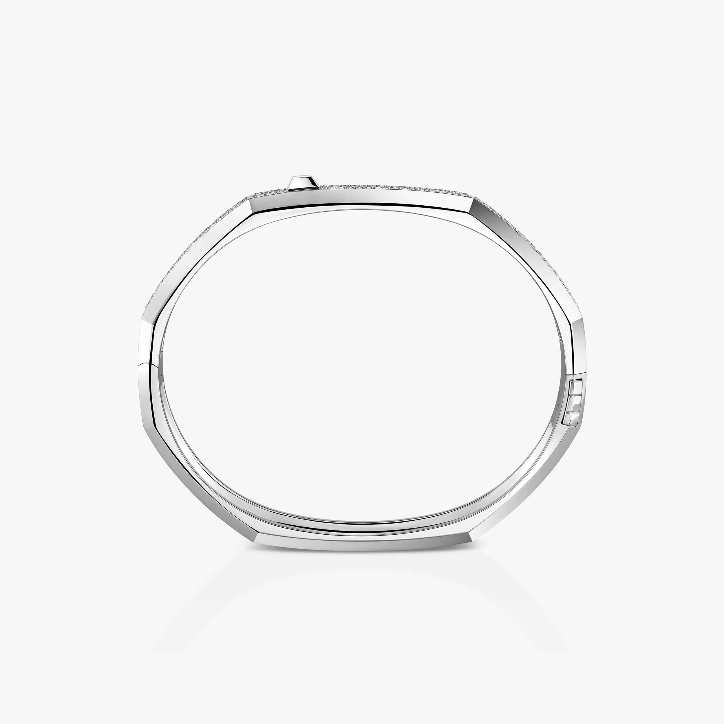Gioiello in oro bianco Bracciale Moderniste con pavé MM Messika