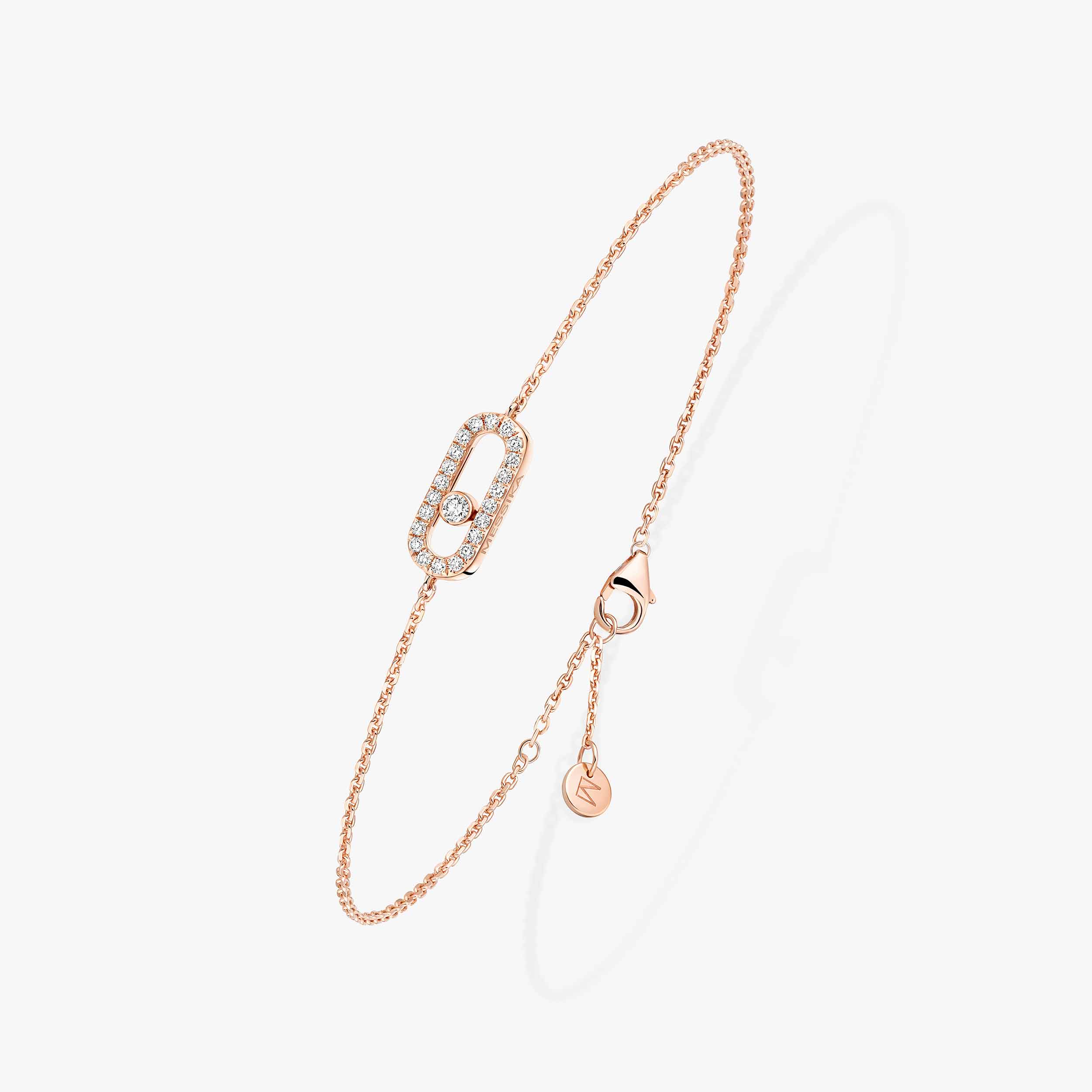 Bracelet in rose gold Messika CARE(S) bambini con pavé Messika