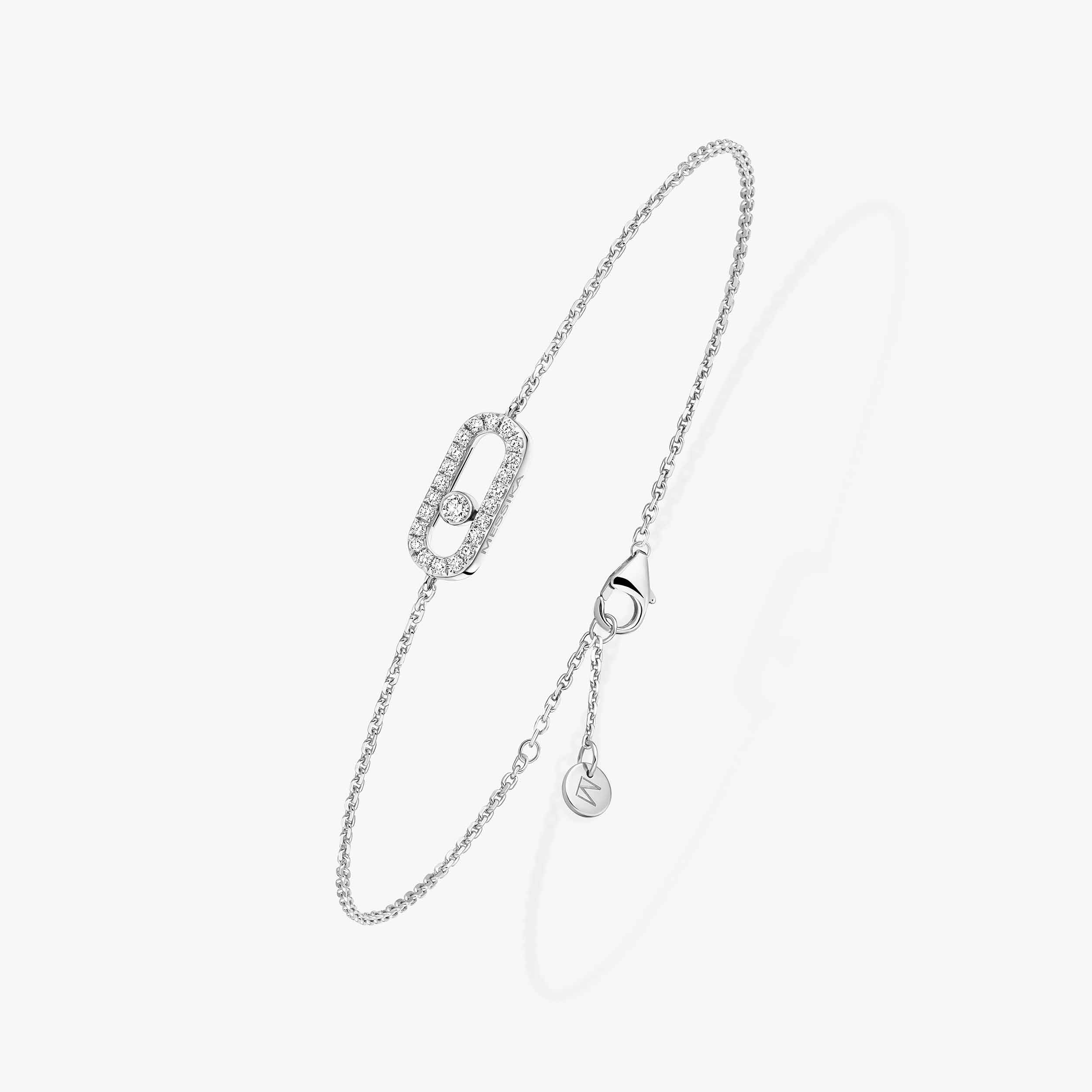 Bracelet in white gold Messika CARE(S) bambini con pavé Messika