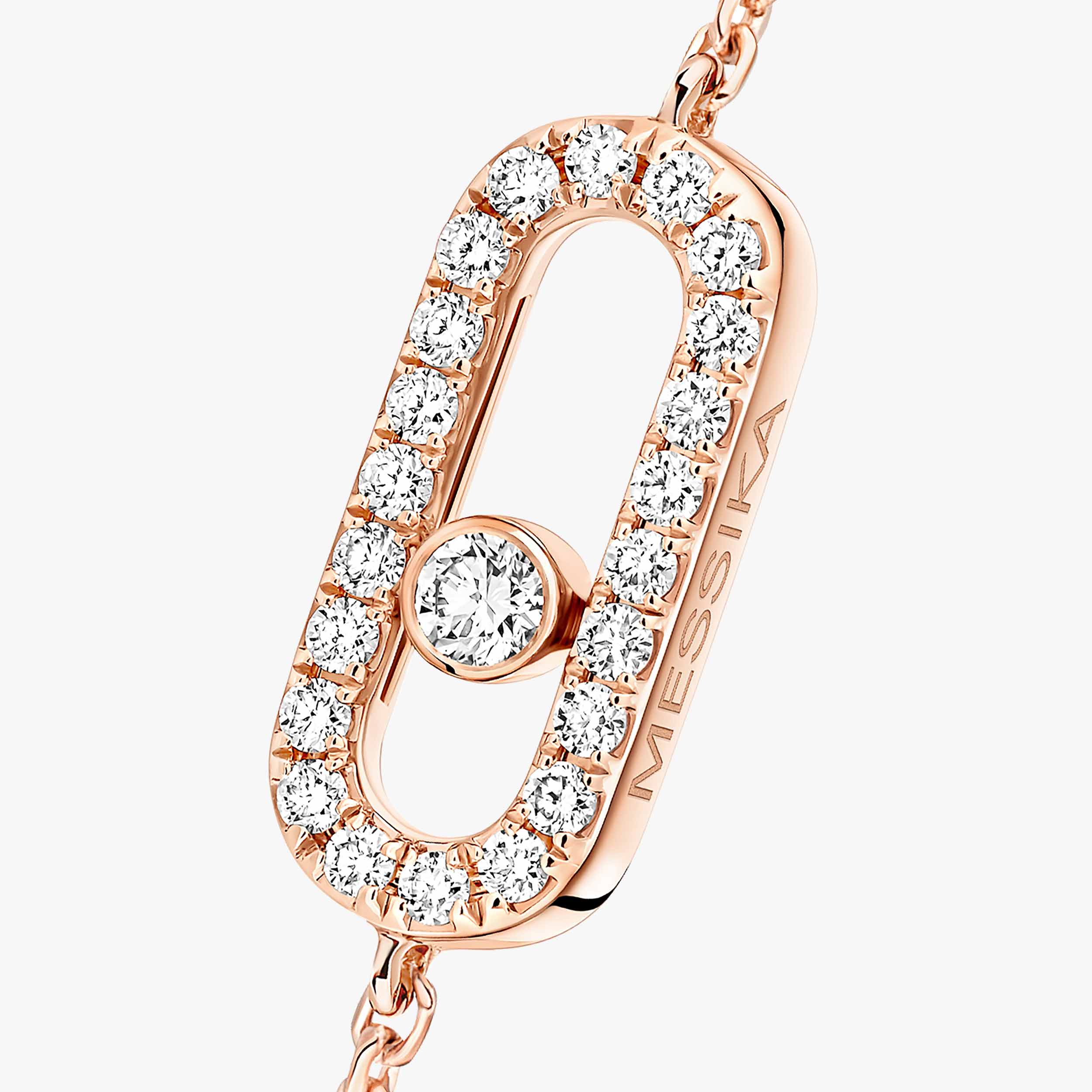 Bracelet in rose gold Messika CARE(S) bambini con pavé Messika