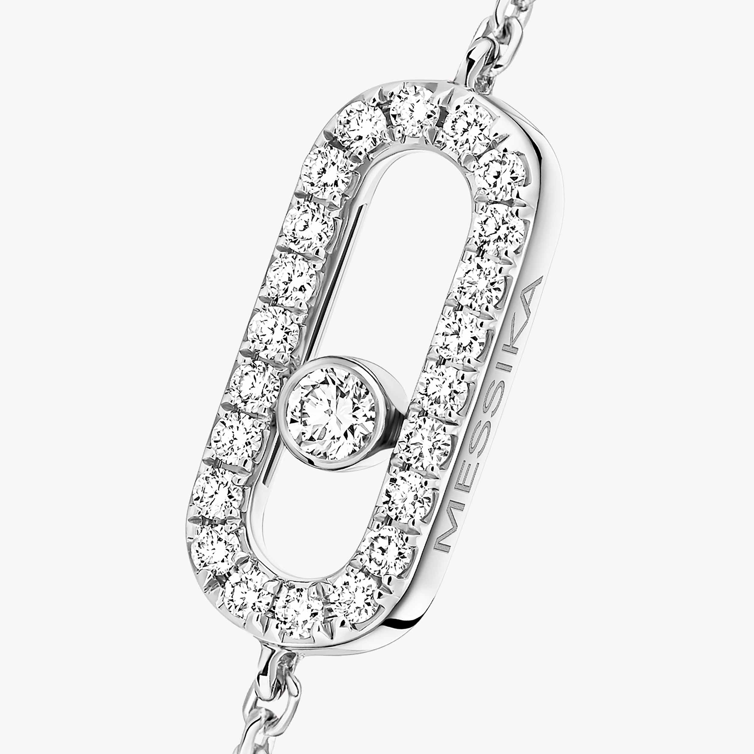 Bracelet in white gold Messika CARE(S) bambini con pavé Messika