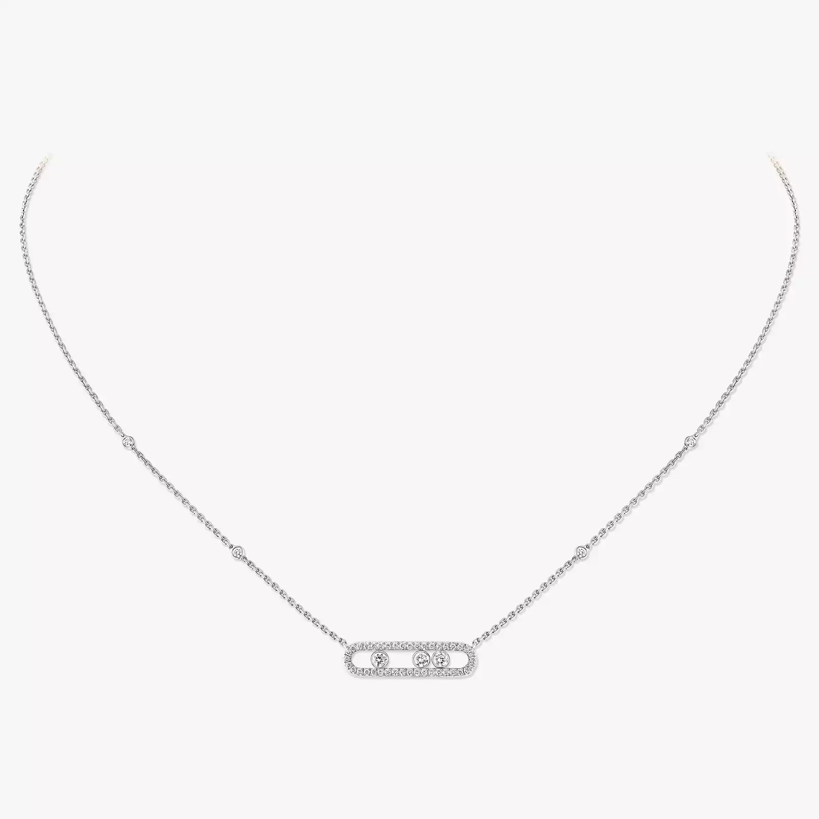 Gioiello in oro bianco Baby Move con pavé Messika