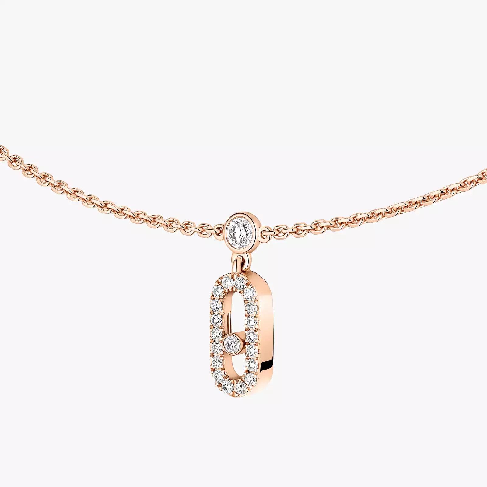 Gioiello in rose gold Move Uno Pavé Drop Pendant Choker Messika