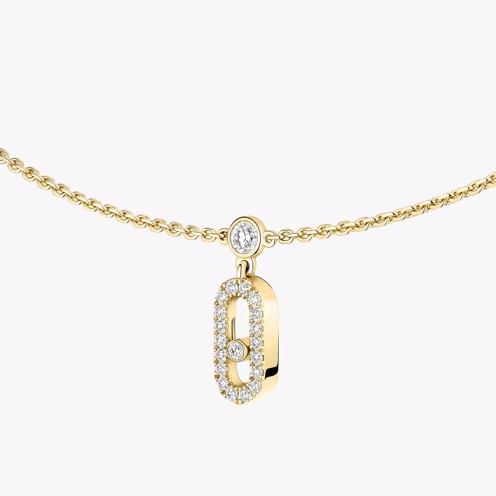 Gioiello in yellow gold Move Uno Pavé Drop Pendant Choker Messika